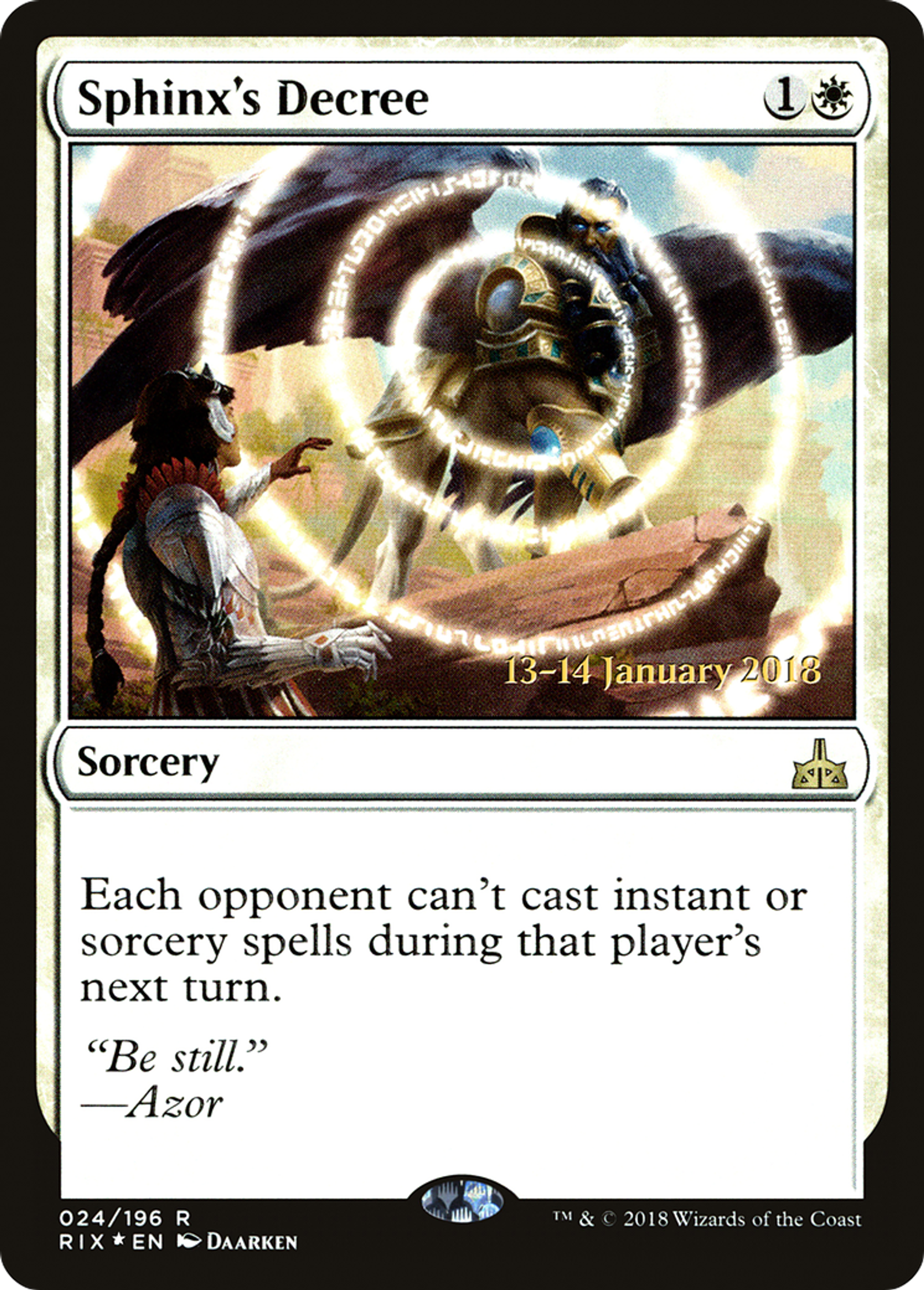 Sphinx's Decree — Rivals of Ixalan Promos — Magic: The Gathering