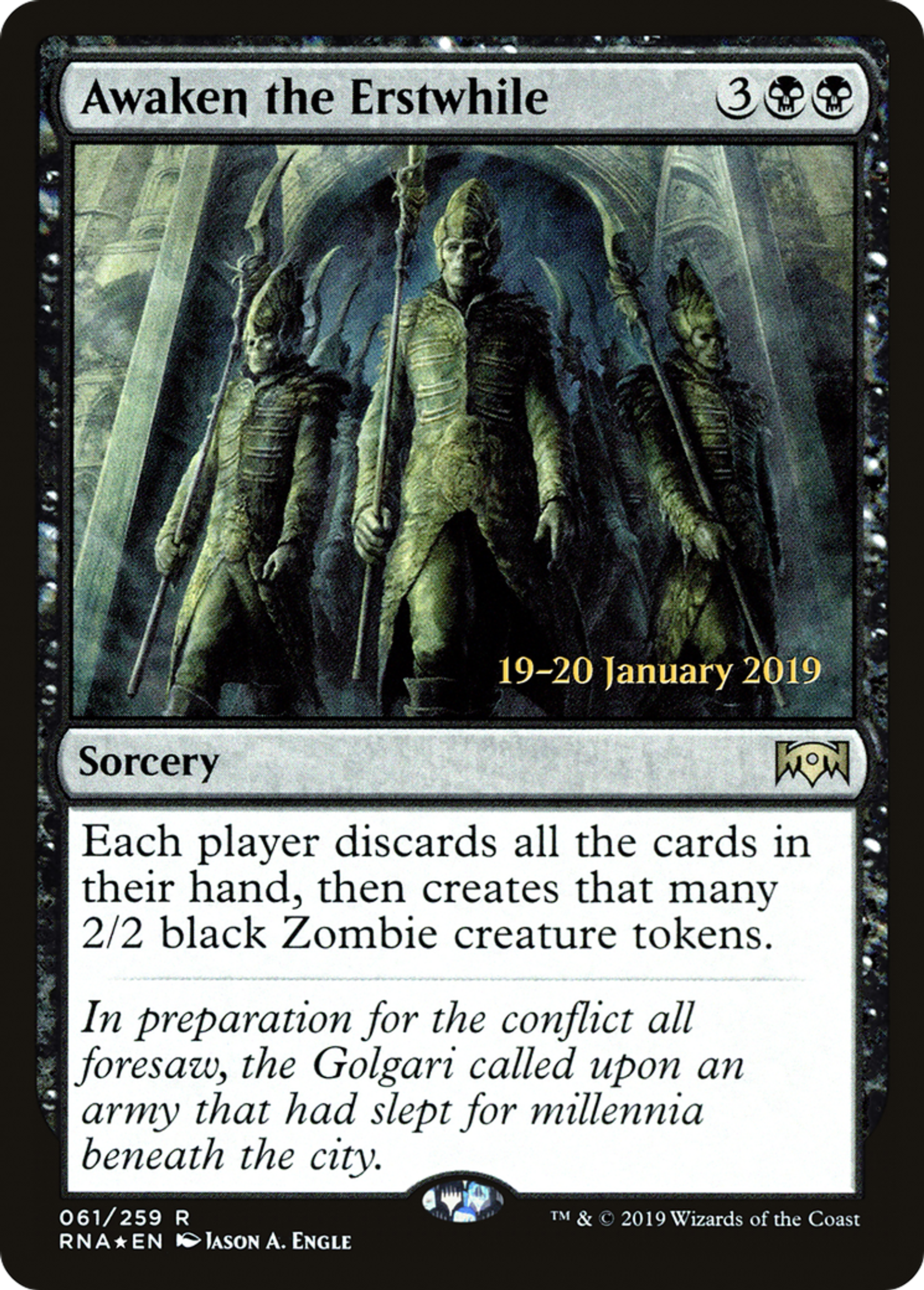 Awaken the Erstwhile — Ravnica Allegiance Promos — Magic: The Gathering
