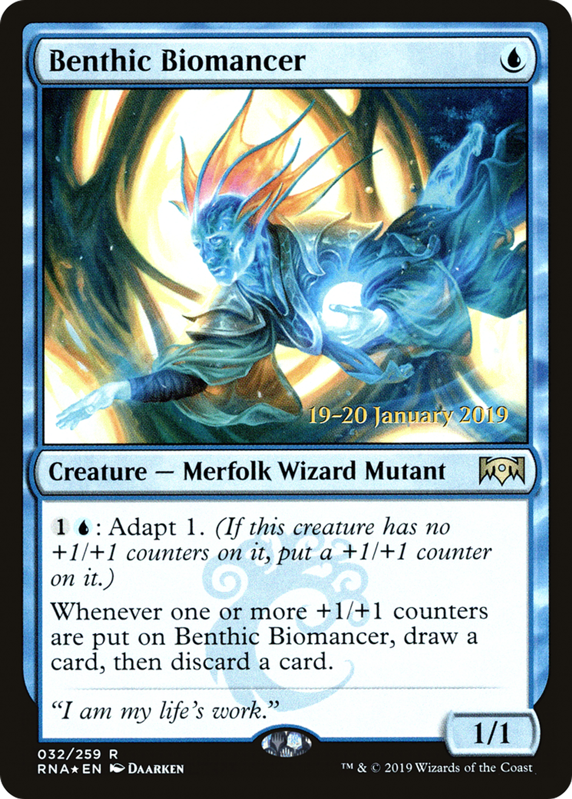 Benthic Biomancer — Ravnica Allegiance Promos — Magic: The Gathering