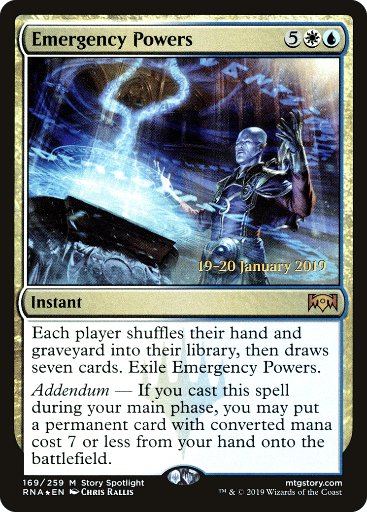 Emergency Powers — Ravnica Allegiance Promos — Magic: The Gathering
