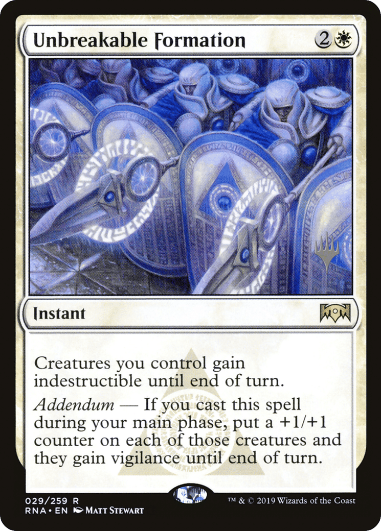 Unbreakable Formation — Ravnica Allegiance Promos — Magic: The Gathering