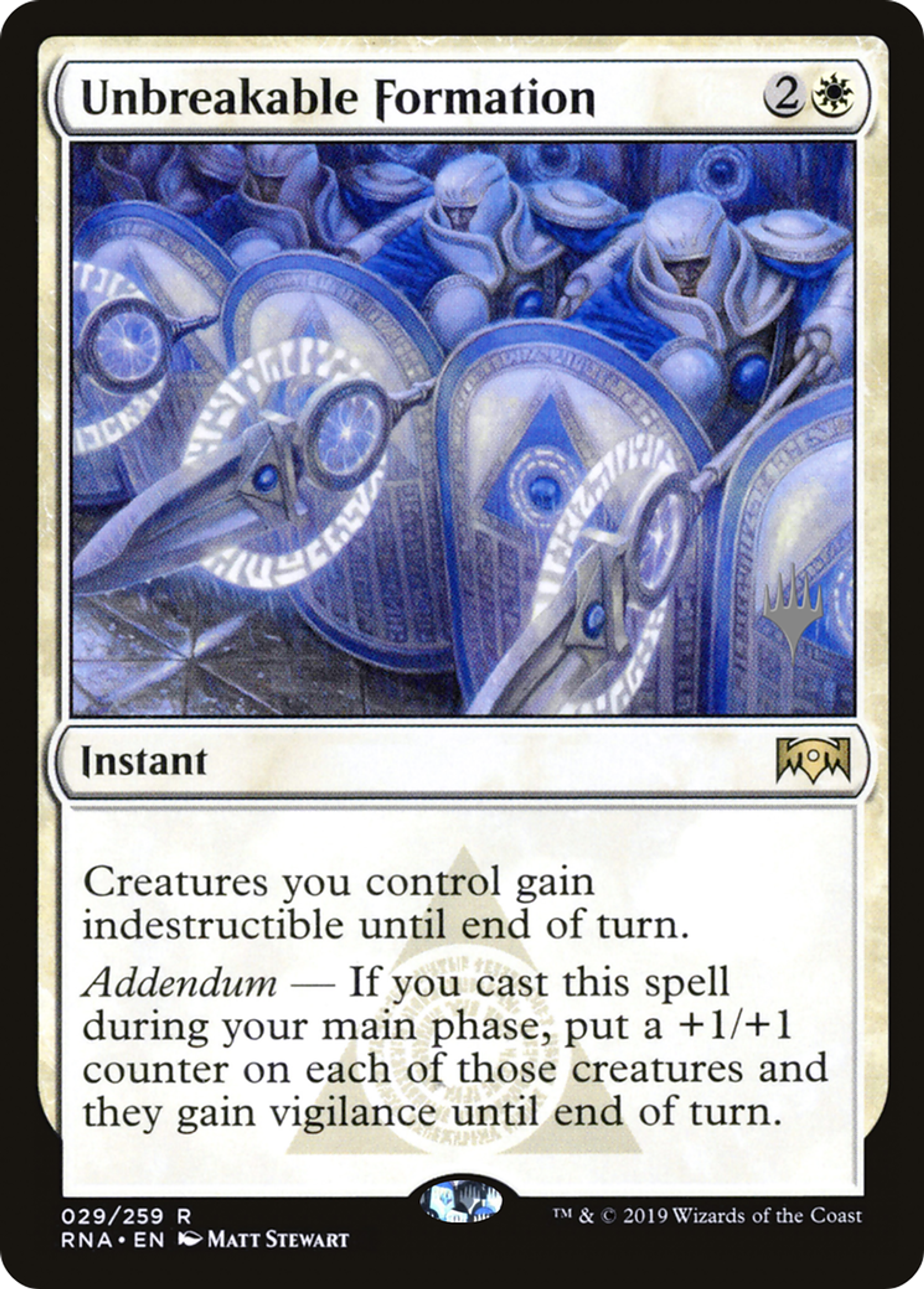 Unbreakable Formation — Ravnica Allegiance Promos — Magic: The Gathering