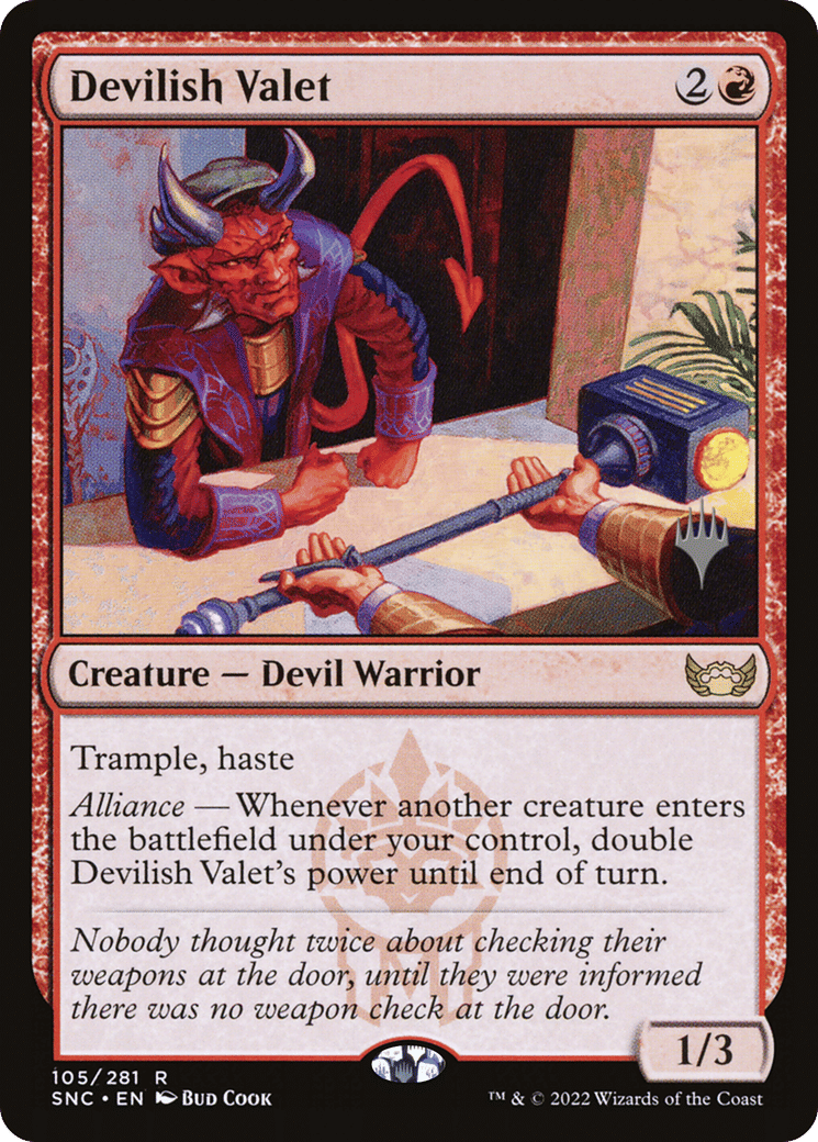 Devilish Valet — Streets of New Capenna Promos — Magic: The Gathering