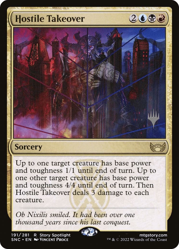 Hostile Takeover — Streets of New Capenna Promos — Magic: The Gathering