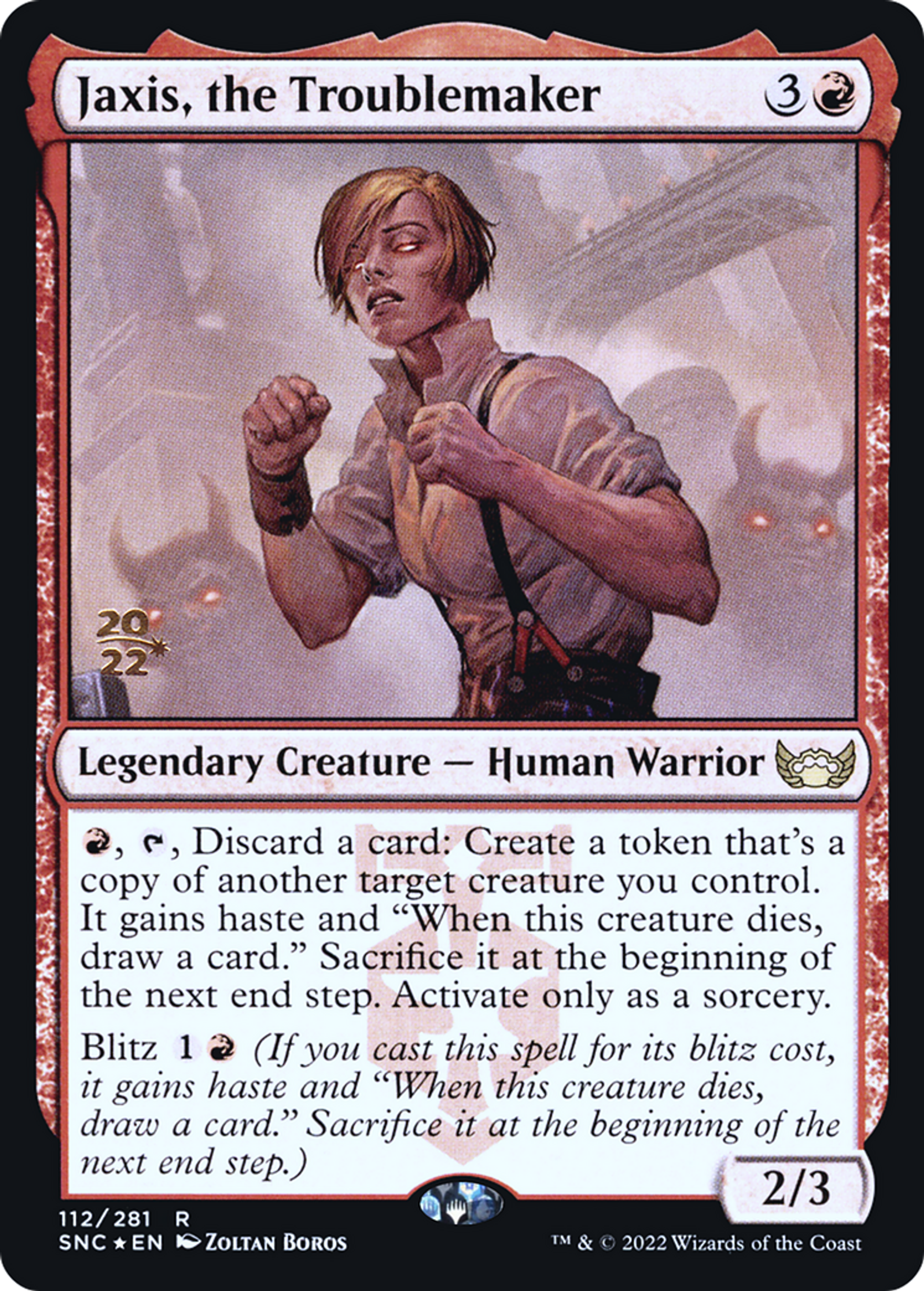 Jaxis, la fauteuse de troubles — Streets of New Capenna Promos — Magic: The Gathering