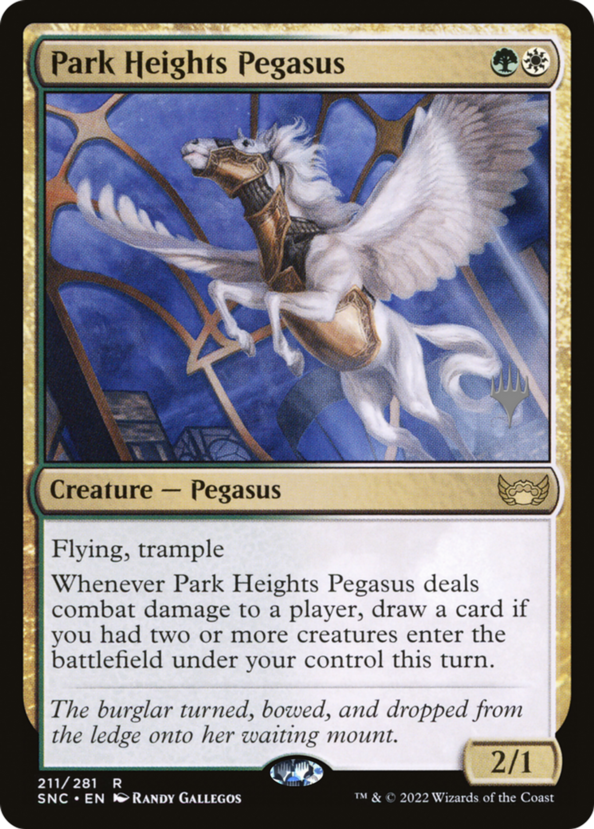 Park Heights Pegasus — Streets of New Capenna Promos — Magic: The Gathering