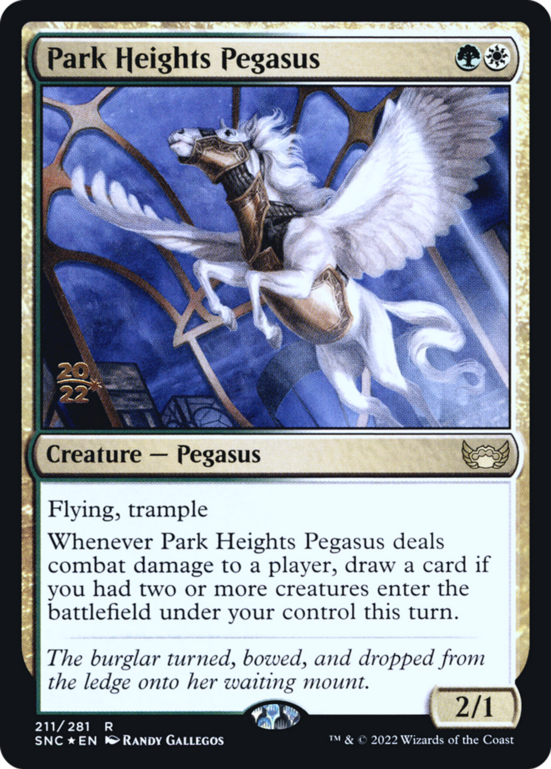 Park Heights Pegasus — Streets of New Capenna Promos — Magic: The Gathering