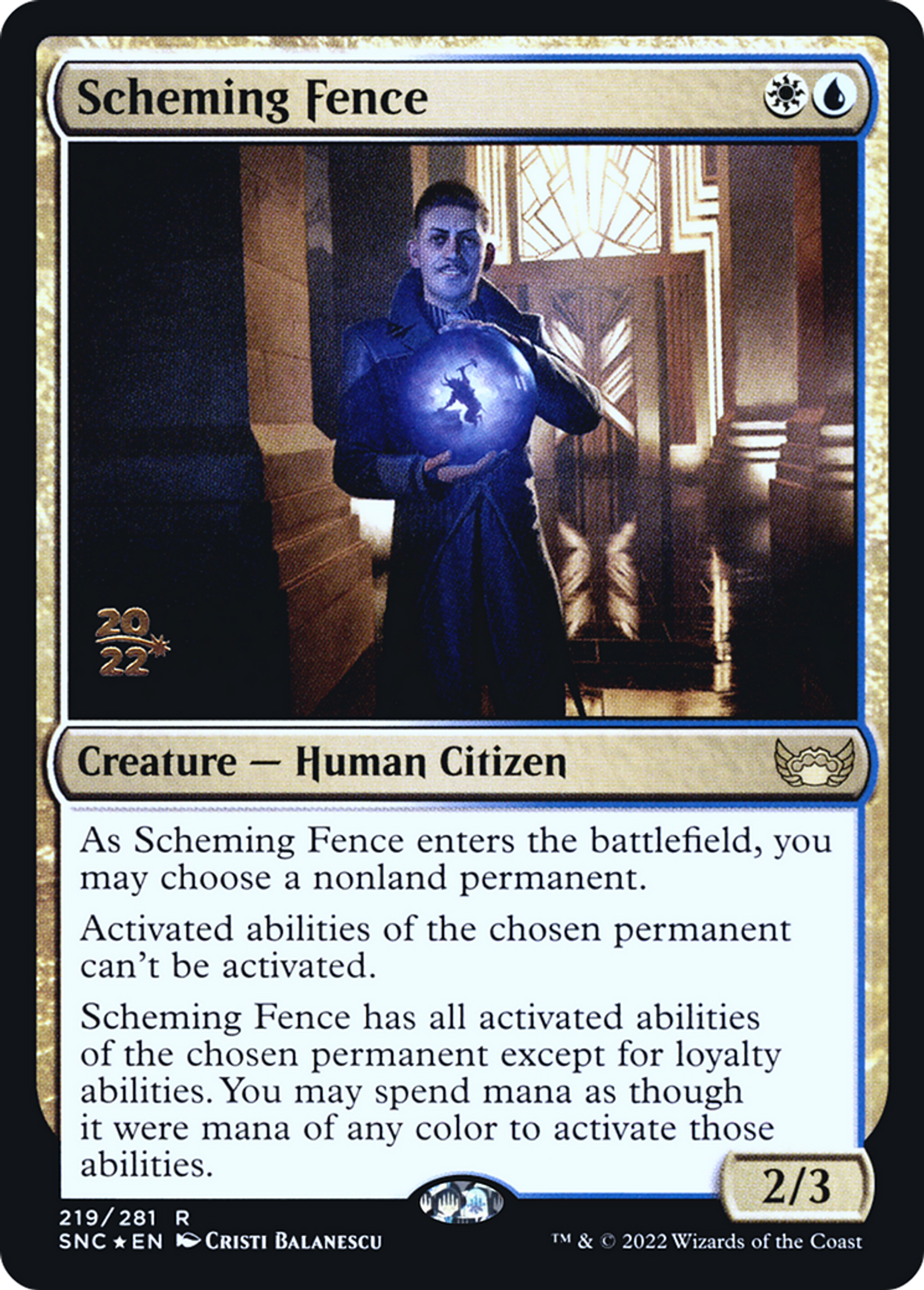 Scheming Fence — Streets of New Capenna Promos — Magic: The Gathering
