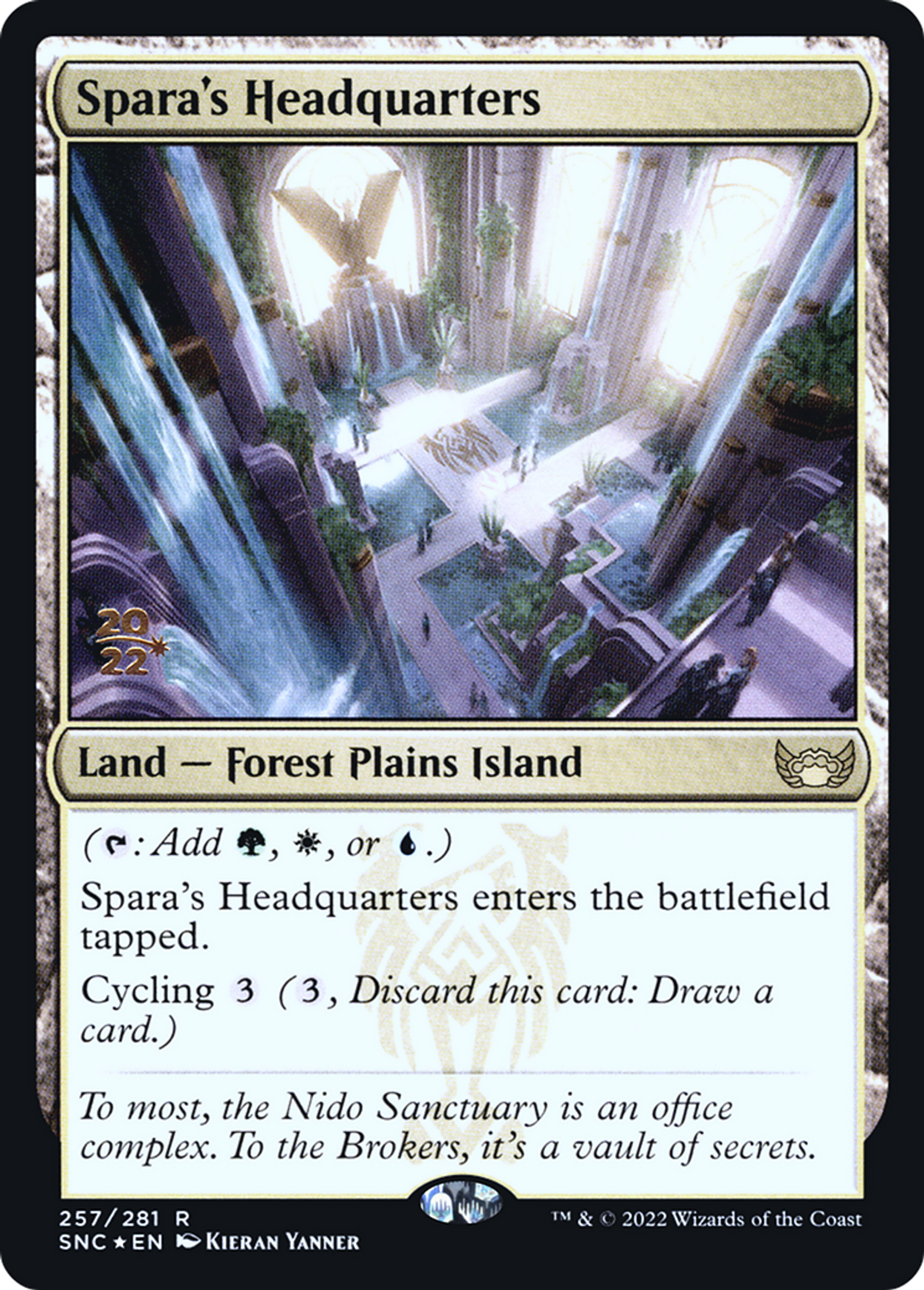 Quartier général de Spara — Streets of New Capenna Promos — Magic: The Gathering