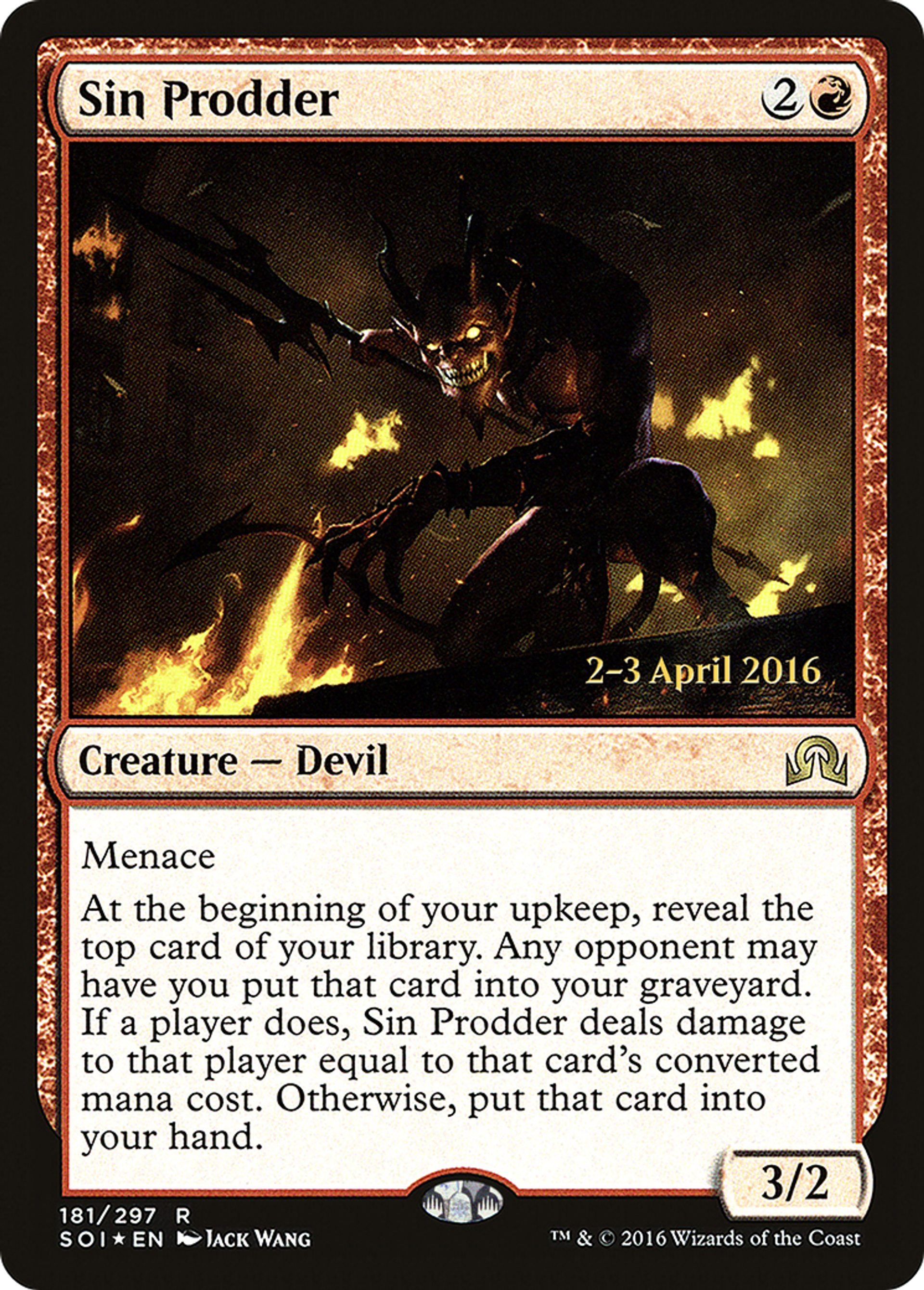 Sin Prodder — Shadows over Innistrad Promos — Magic: The Gathering