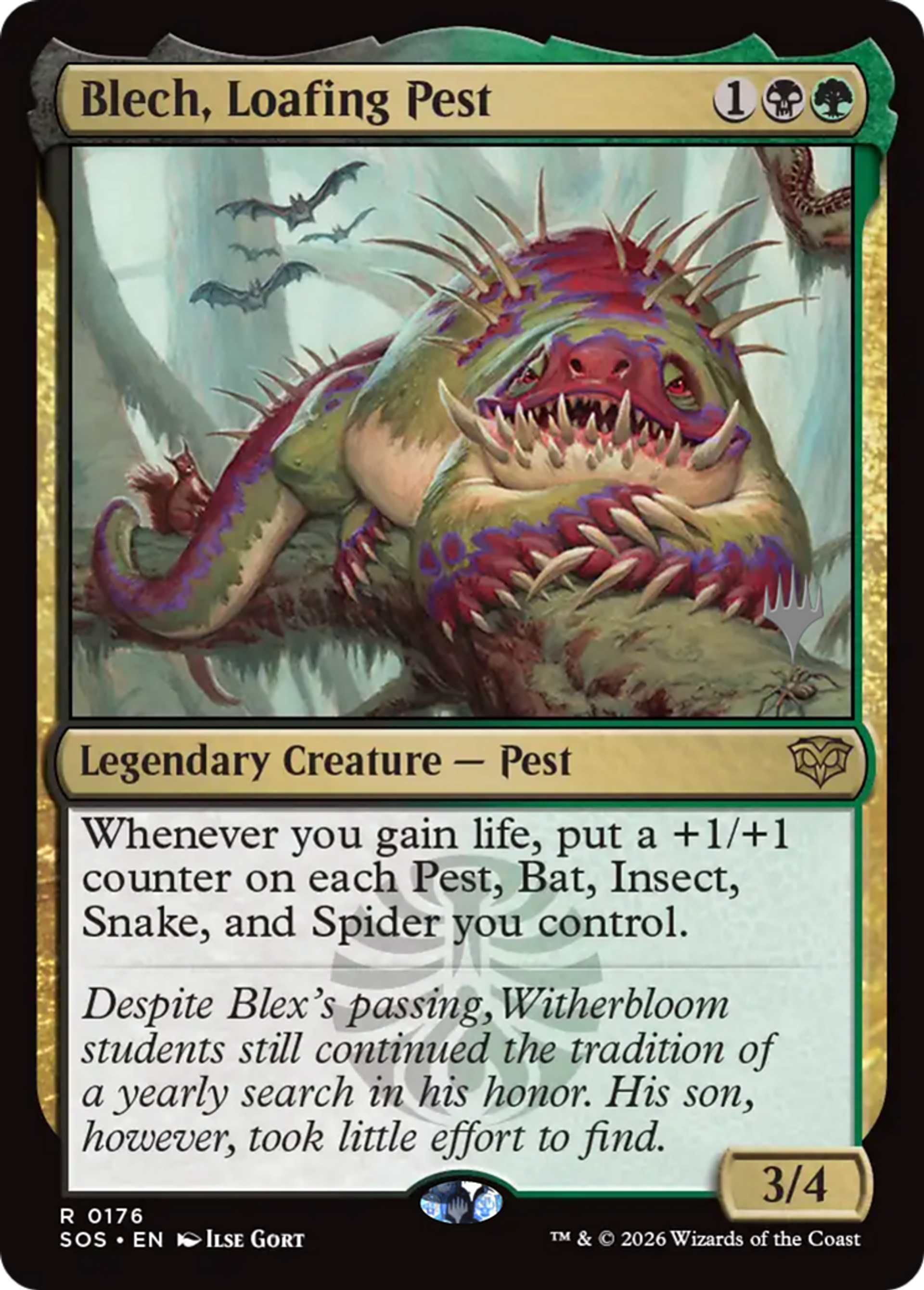 Blech, Loafing Pest — Secrets of Strixhaven Promos — Magic: The Gathering