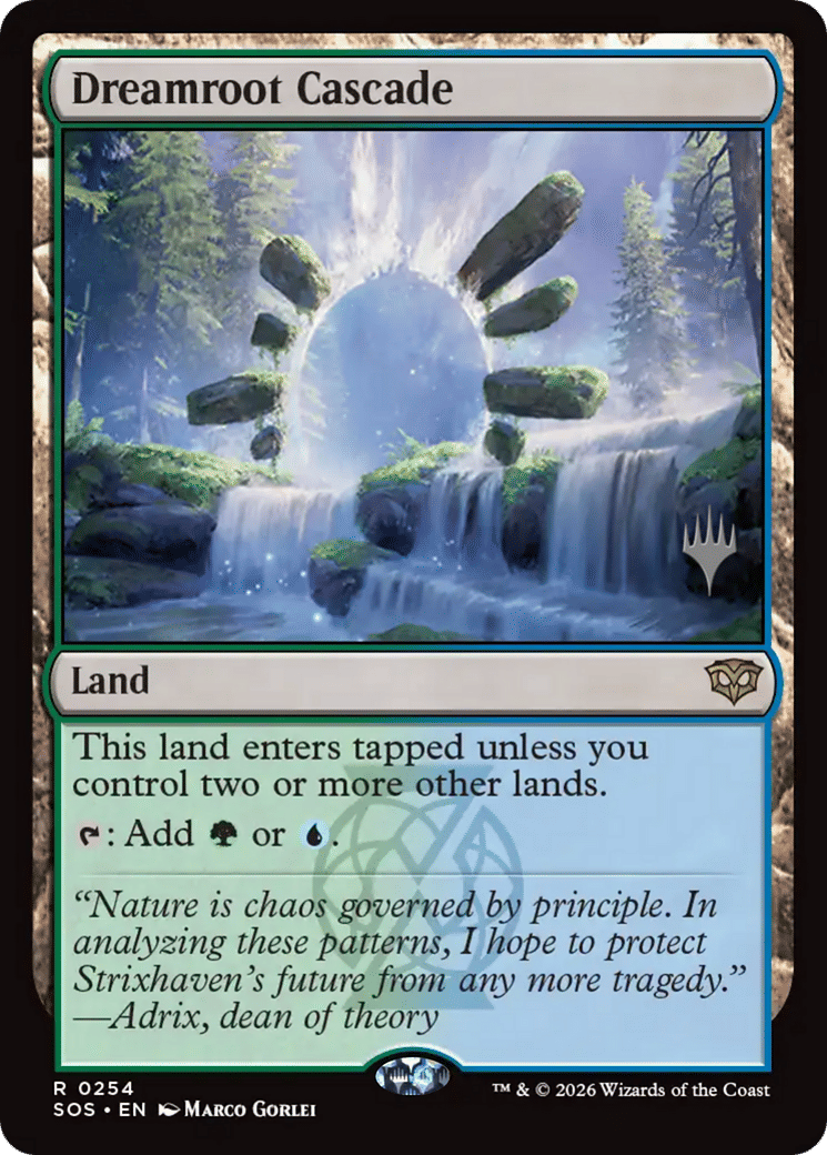 Dreamroot Cascade — Secrets of Strixhaven Promos — Magic: The Gathering