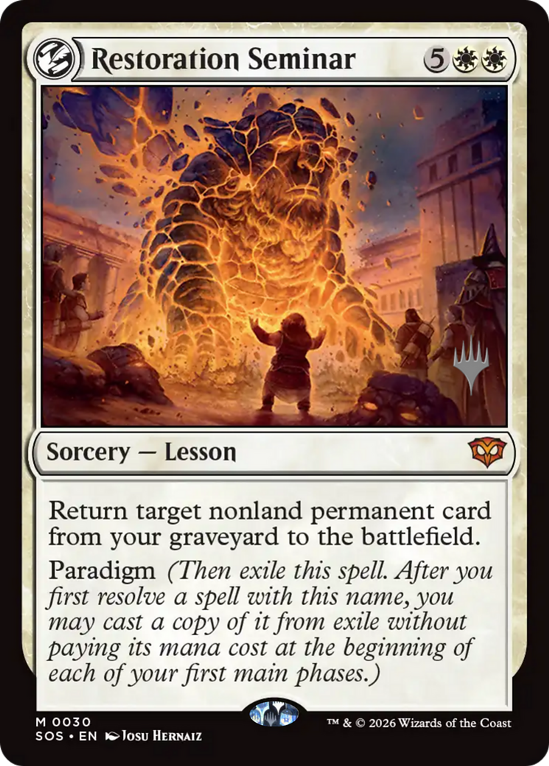 Restoration Seminar — Secrets of Strixhaven Promos — Magic: The Gathering