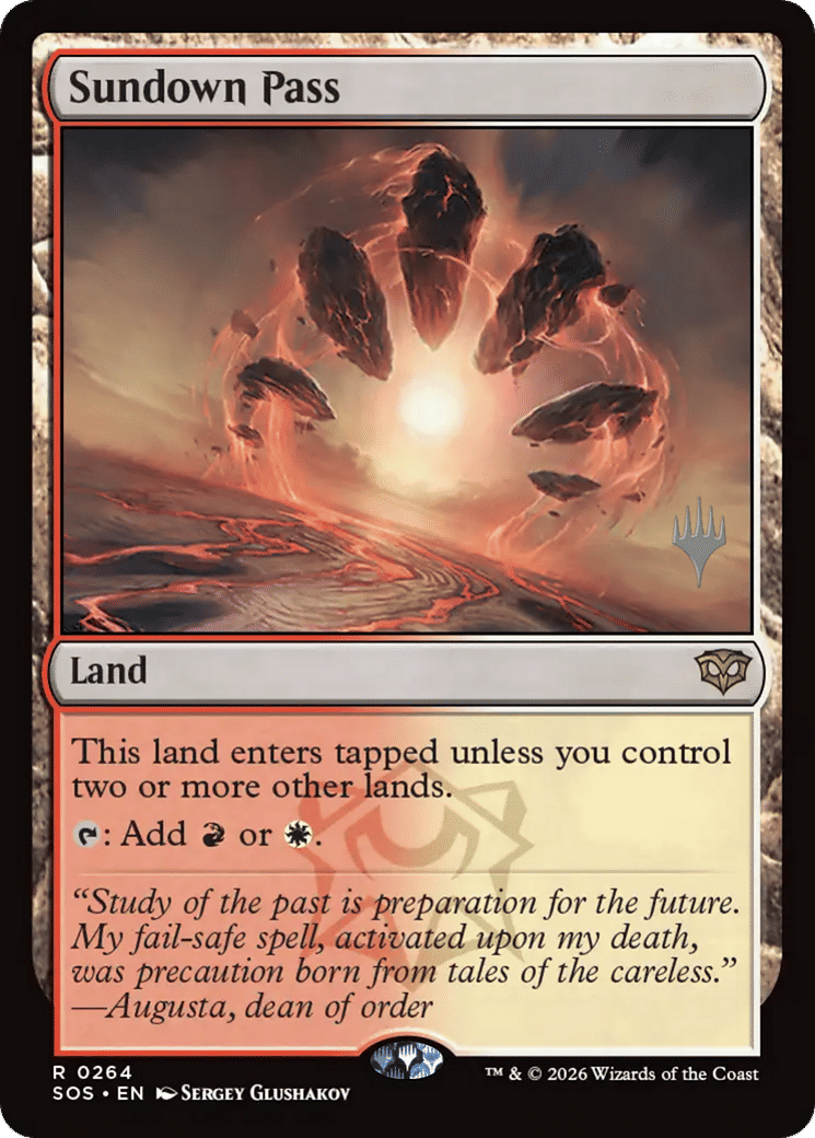 Sundown Pass — Secrets of Strixhaven Promos — Magic: The Gathering