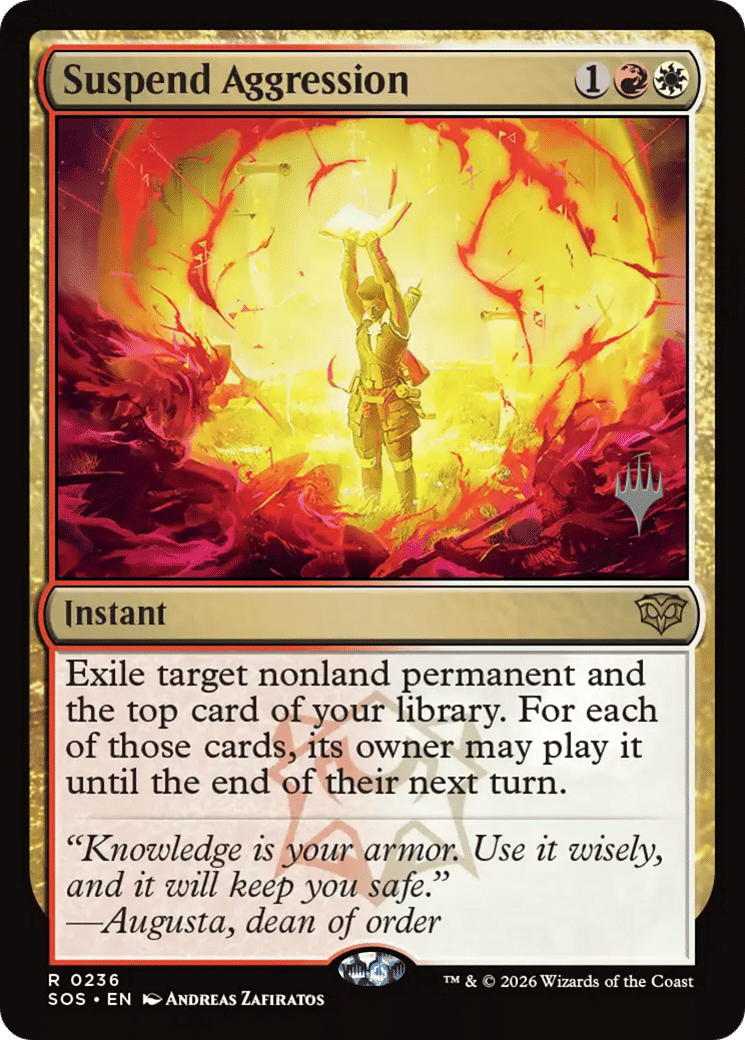 Suspend Aggression — Secrets of Strixhaven Promos — Magic: The Gathering