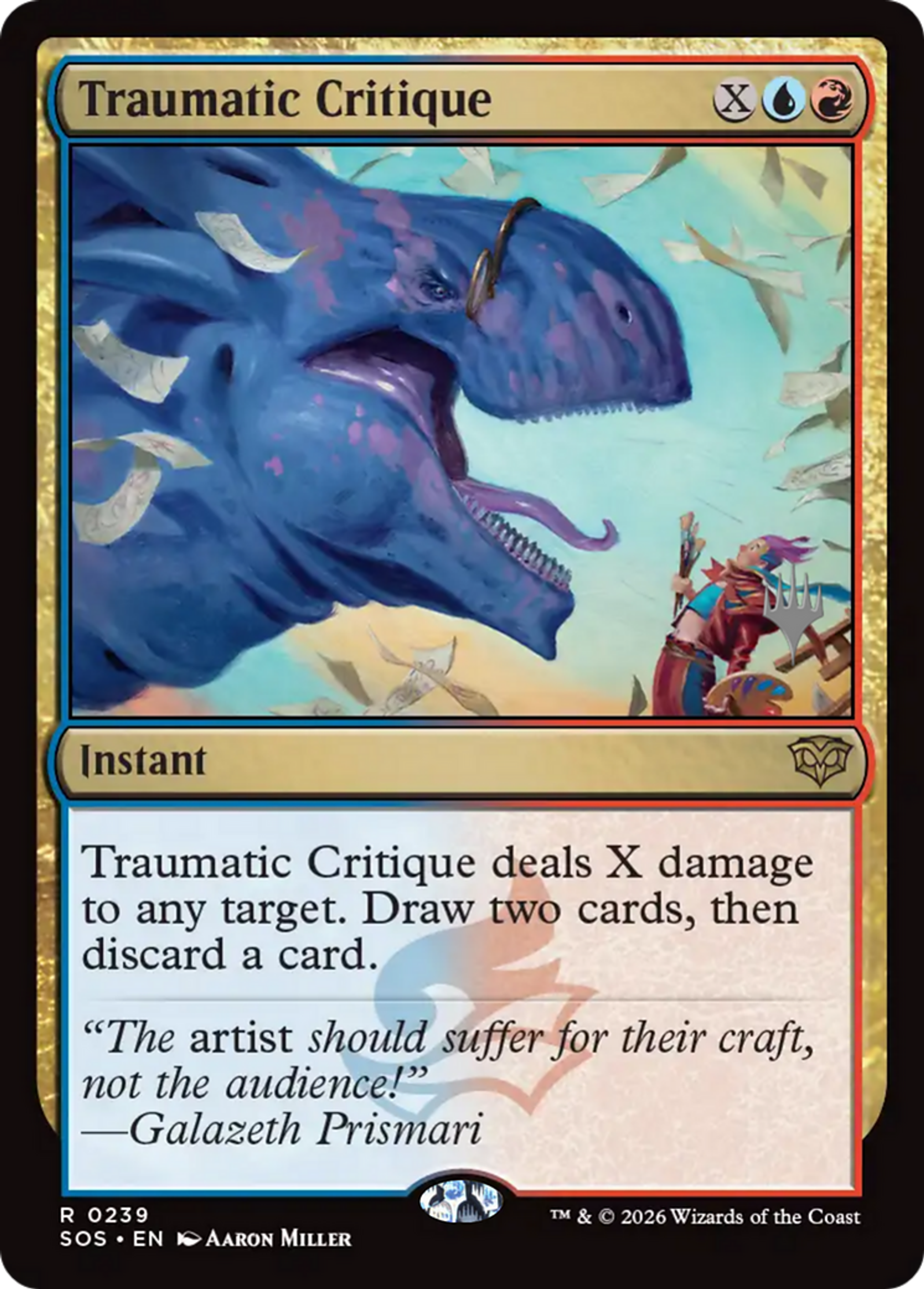 Traumatic Critique — Secrets of Strixhaven Promos — Magic: The Gathering