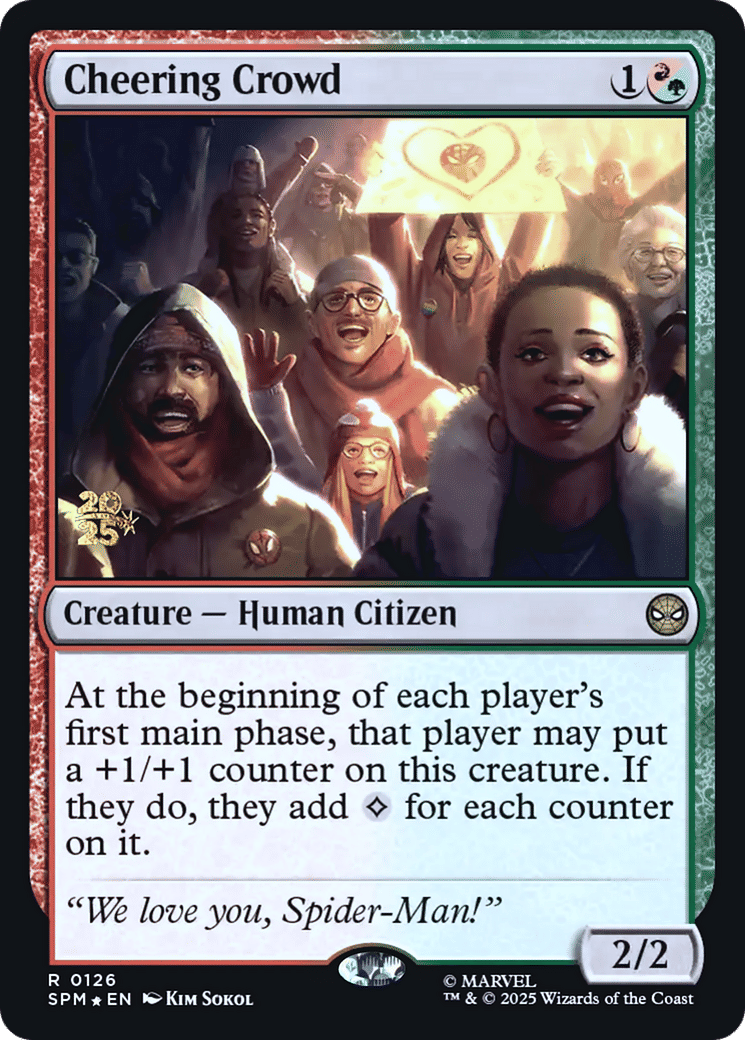 Cheering Crowd — Marvel's Spider-Man Promos — Magic: The Gathering