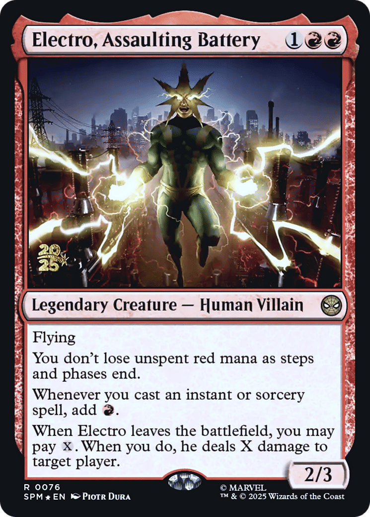 Electro, batterie électrique d'assaut from Marvel's Spider-Man Promos - Magic: The Gathering