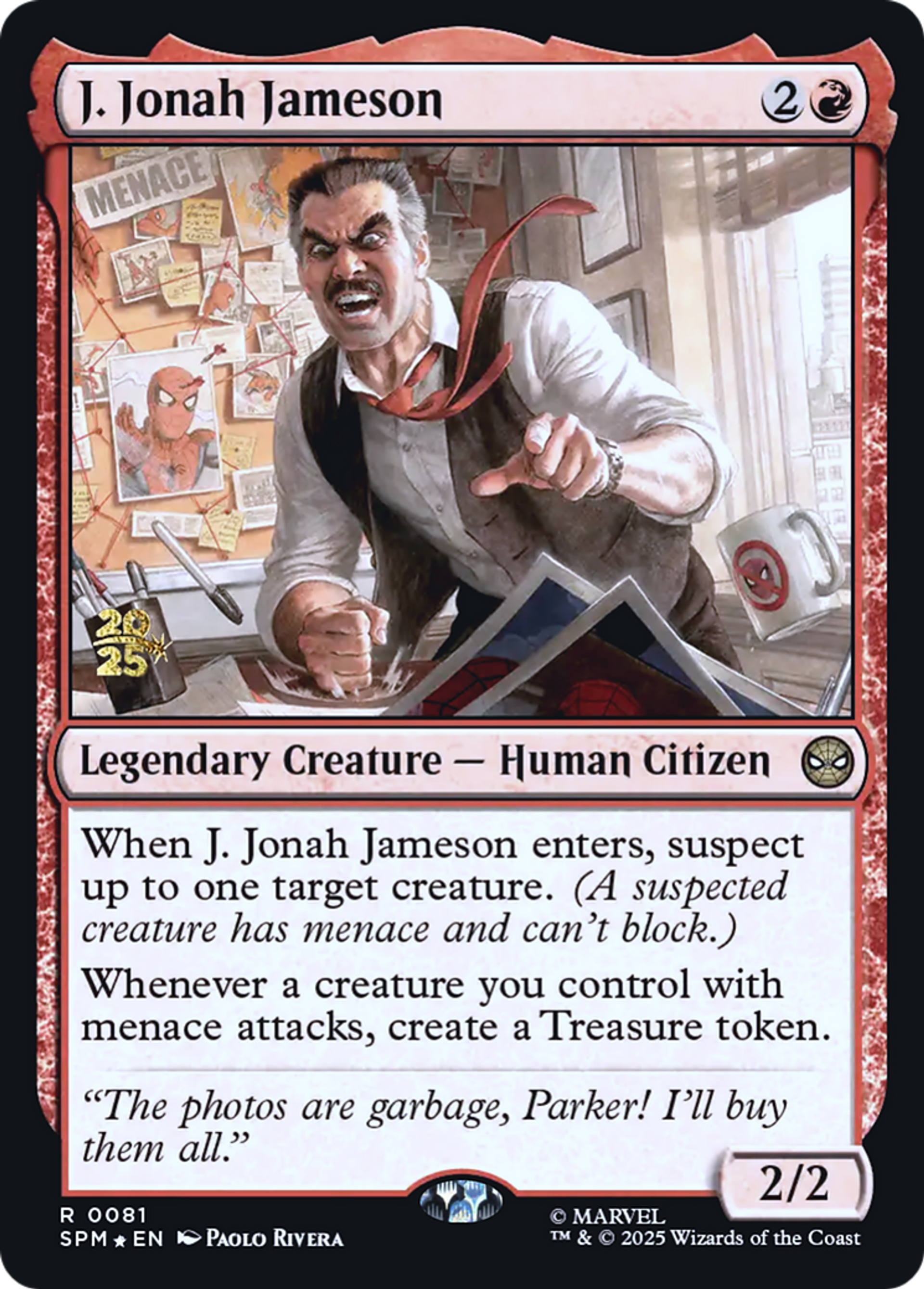 J. Jonah Jameson — Marvel's Spider-Man Promos — Magic: The Gathering