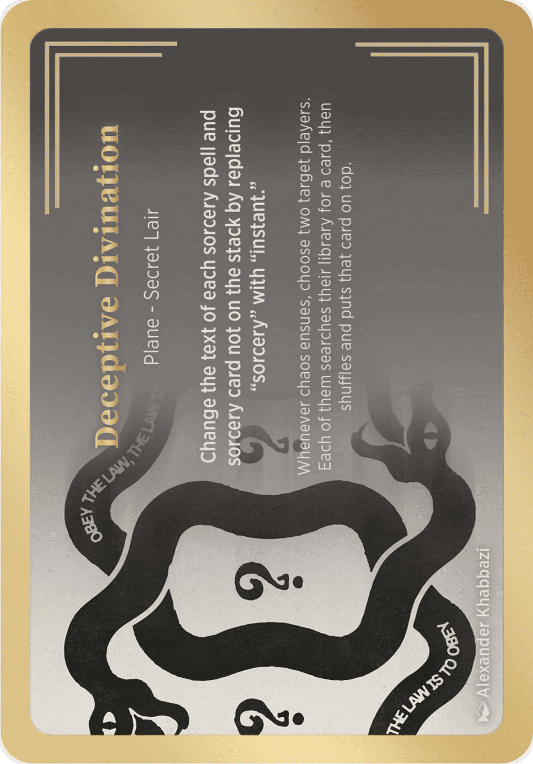 Deceptive Divination — Secret Lair Showcase Planes — Magic: The Gathering
