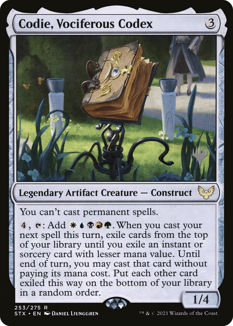 Codie, Vociferous Codex — Strixhaven: School of Mages Promos — Magic: The Gathering