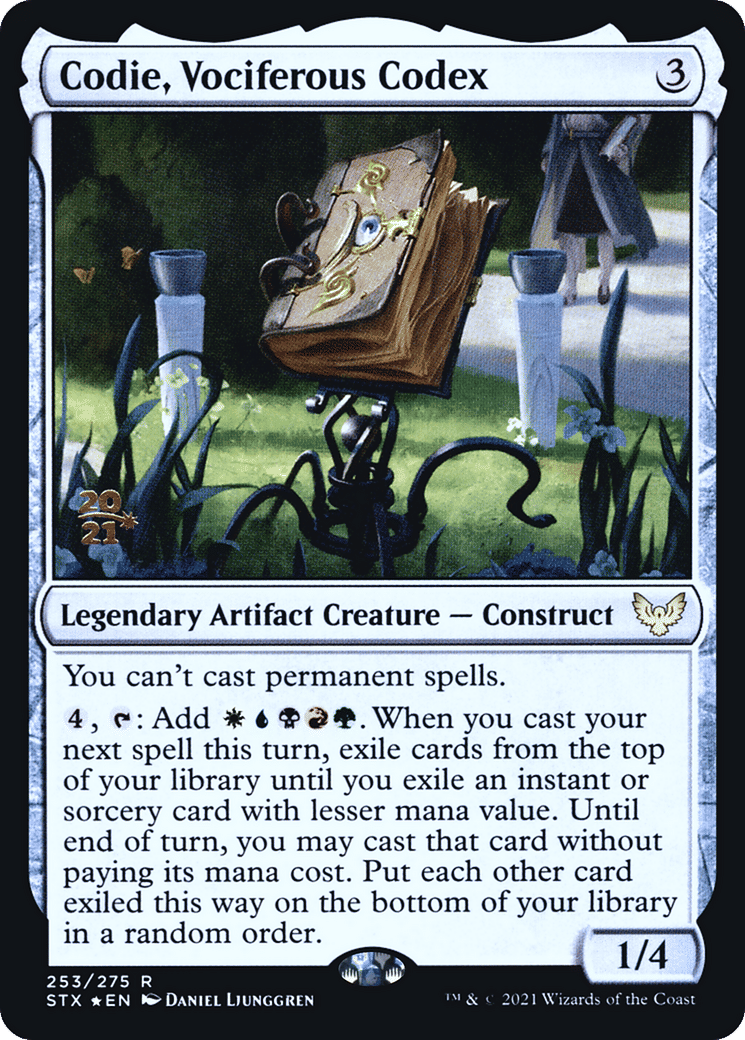 Codie, Vociferous Codex — Strixhaven: School of Mages Promos — Magic: The Gathering