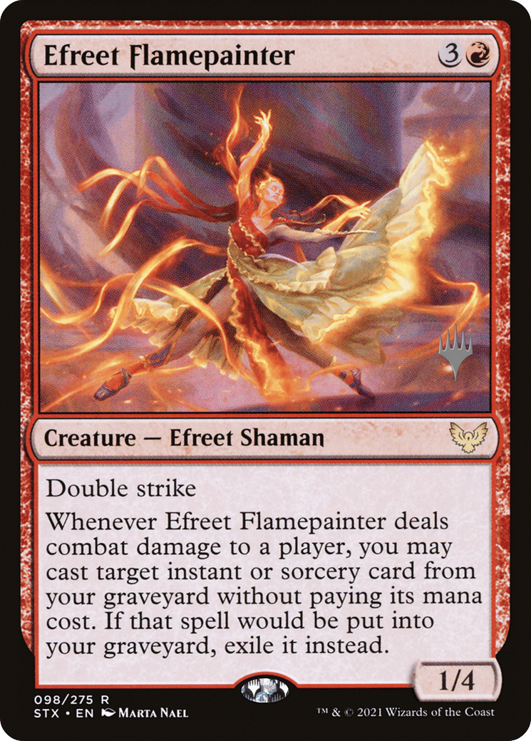 Efreet Flamepainter — Strixhaven: School of Mages Promos — Magic: The Gathering