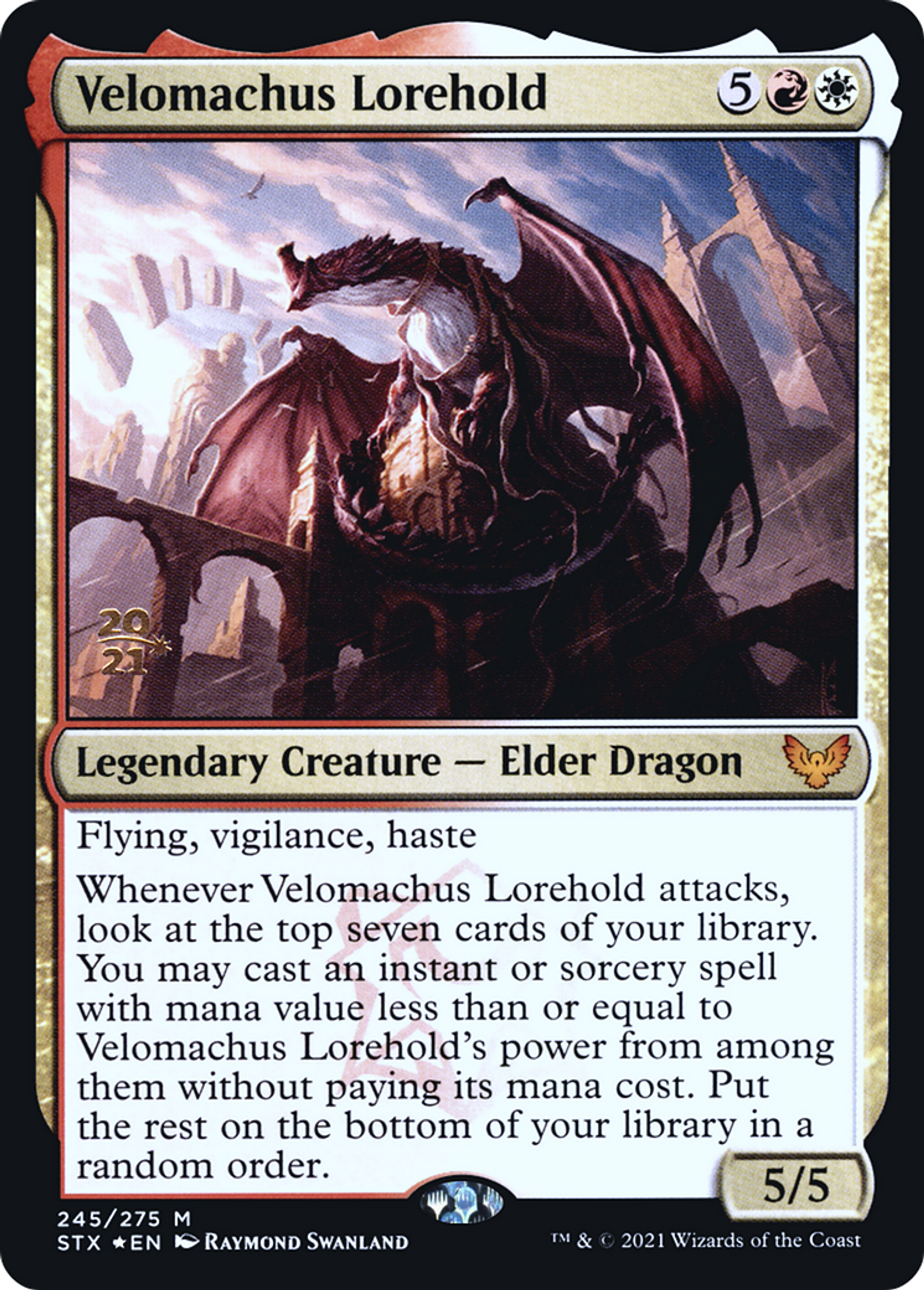 Velomachus Lorehold — Strixhaven: School of Mages Promos — Magic: The Gathering