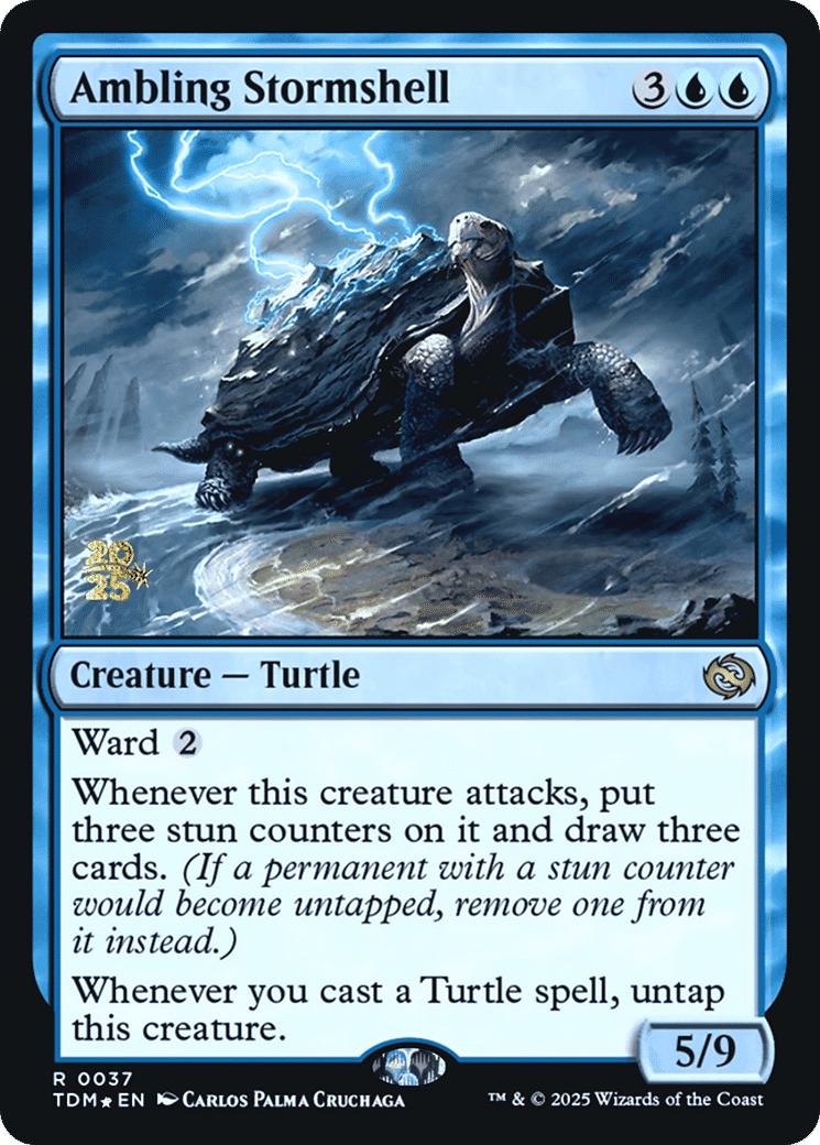 Ambling Stormshell — Tarkir: Dragonstorm Promos — Magic: The Gathering