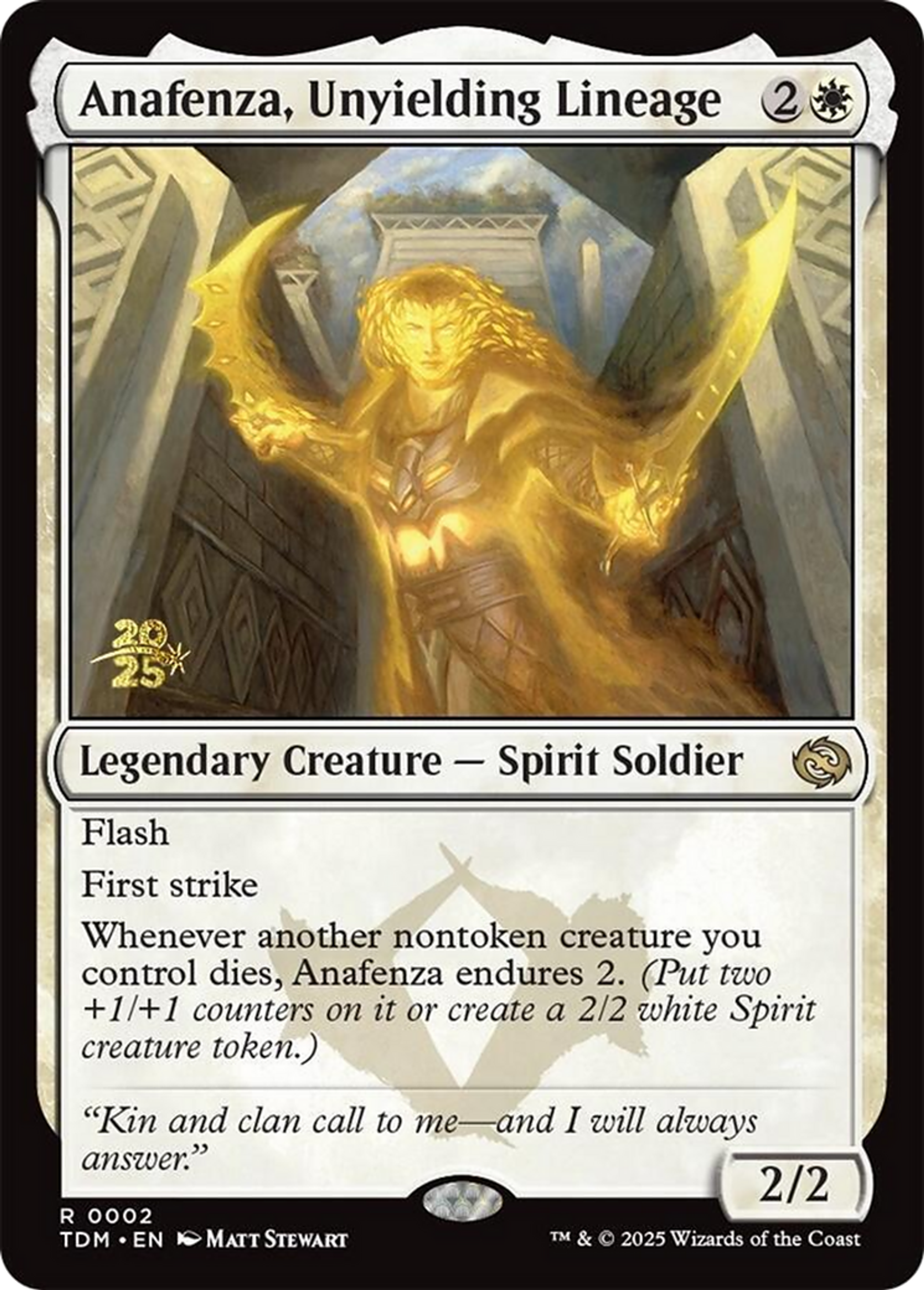 Anafenza, Unyielding Lineage — Tarkir: Dragonstorm Promos — Magic: The Gathering