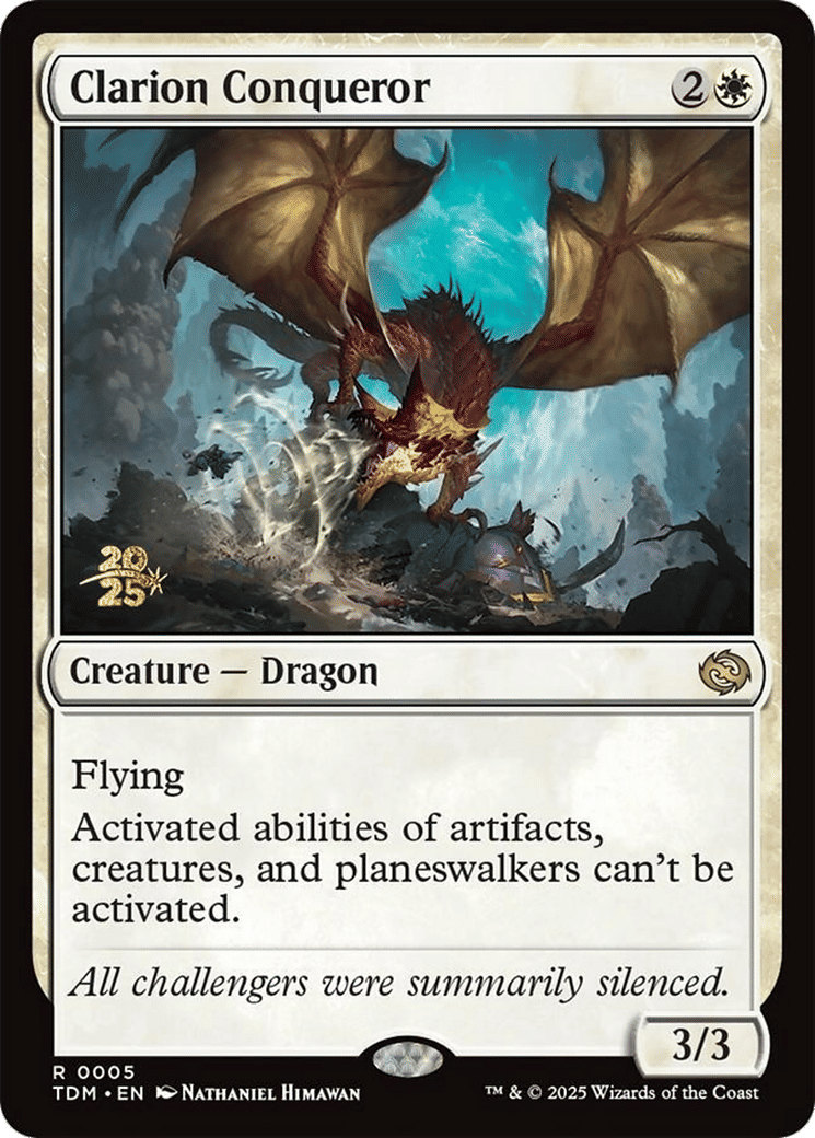 Clarion Conqueror — Tarkir: Dragonstorm Promos — Magic: The Gathering