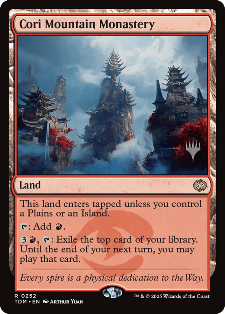 Cori Mountain Monastery — Tarkir: Dragonstorm Promos — Magic: The Gathering