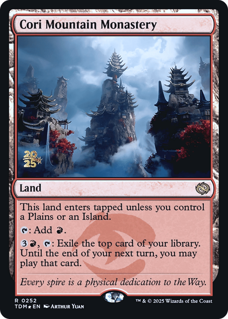 Cori Mountain Monastery — Tarkir: Dragonstorm Promos — Magic: The Gathering