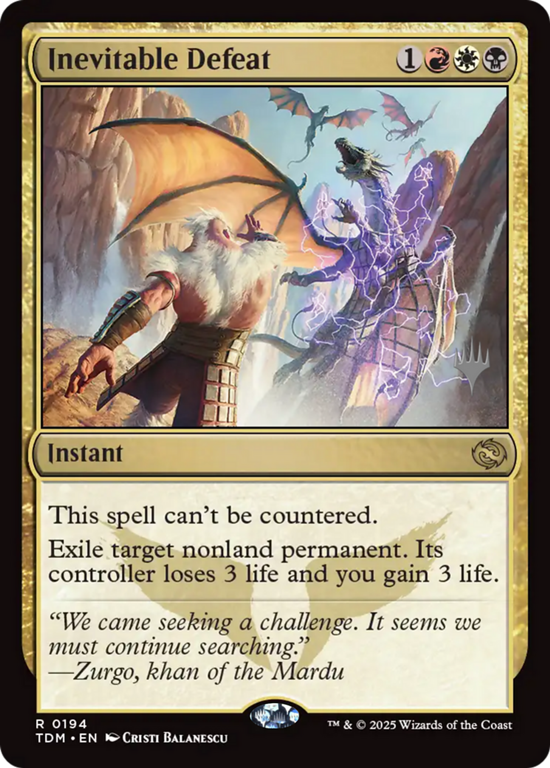 Défaite inévitable — Tarkir: Dragonstorm Promos — Magic: The Gathering