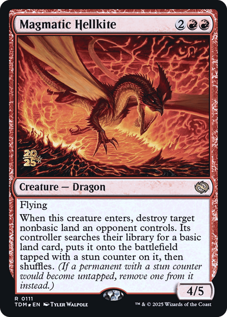 Magmatic Hellkite — Tarkir: Dragonstorm Promos — Magic: The Gathering
