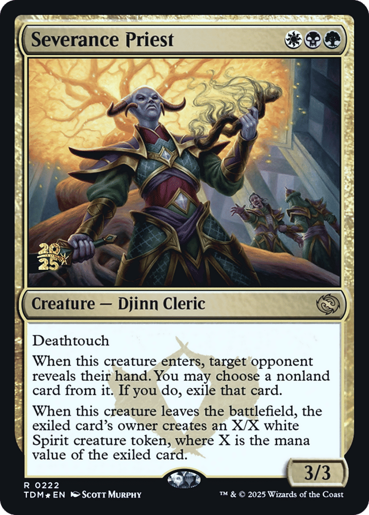 Severance Priest — Tarkir: Dragonstorm Promos — Magic: The Gathering