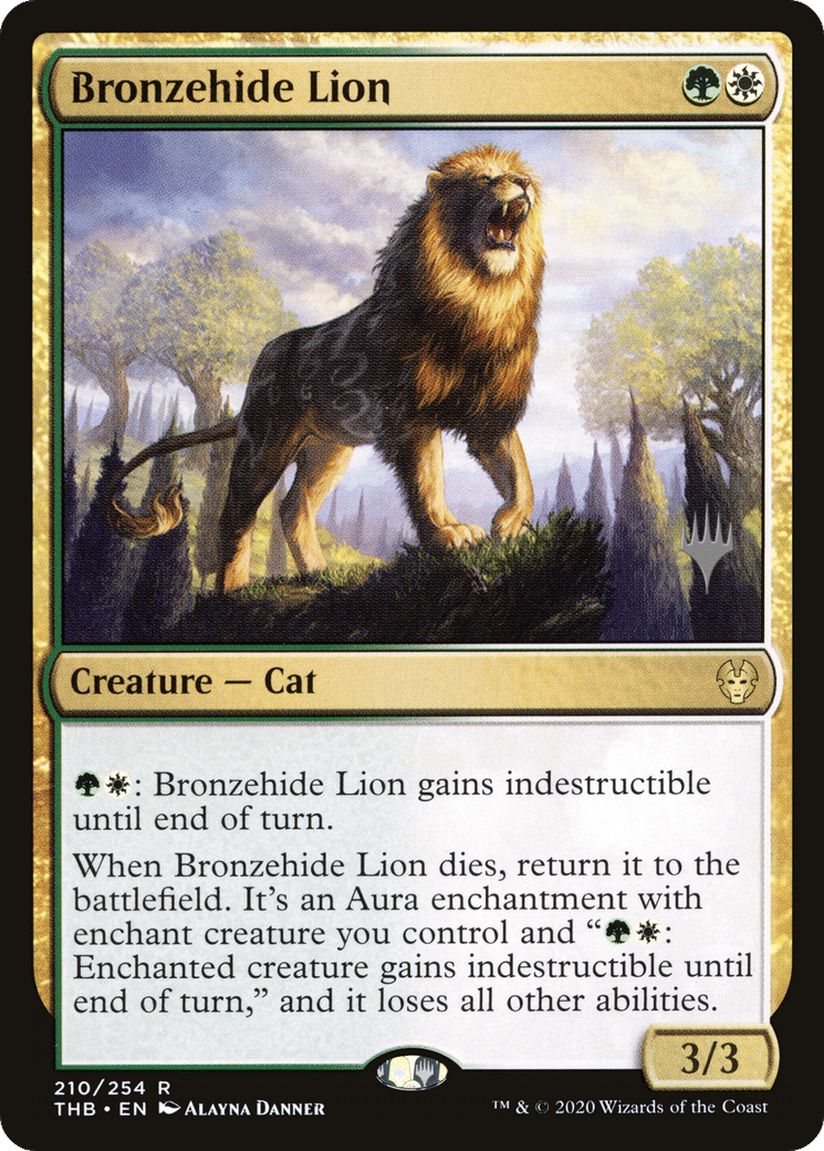 Bronzehide Lion — Theros Beyond Death Promos — Magic: The Gathering