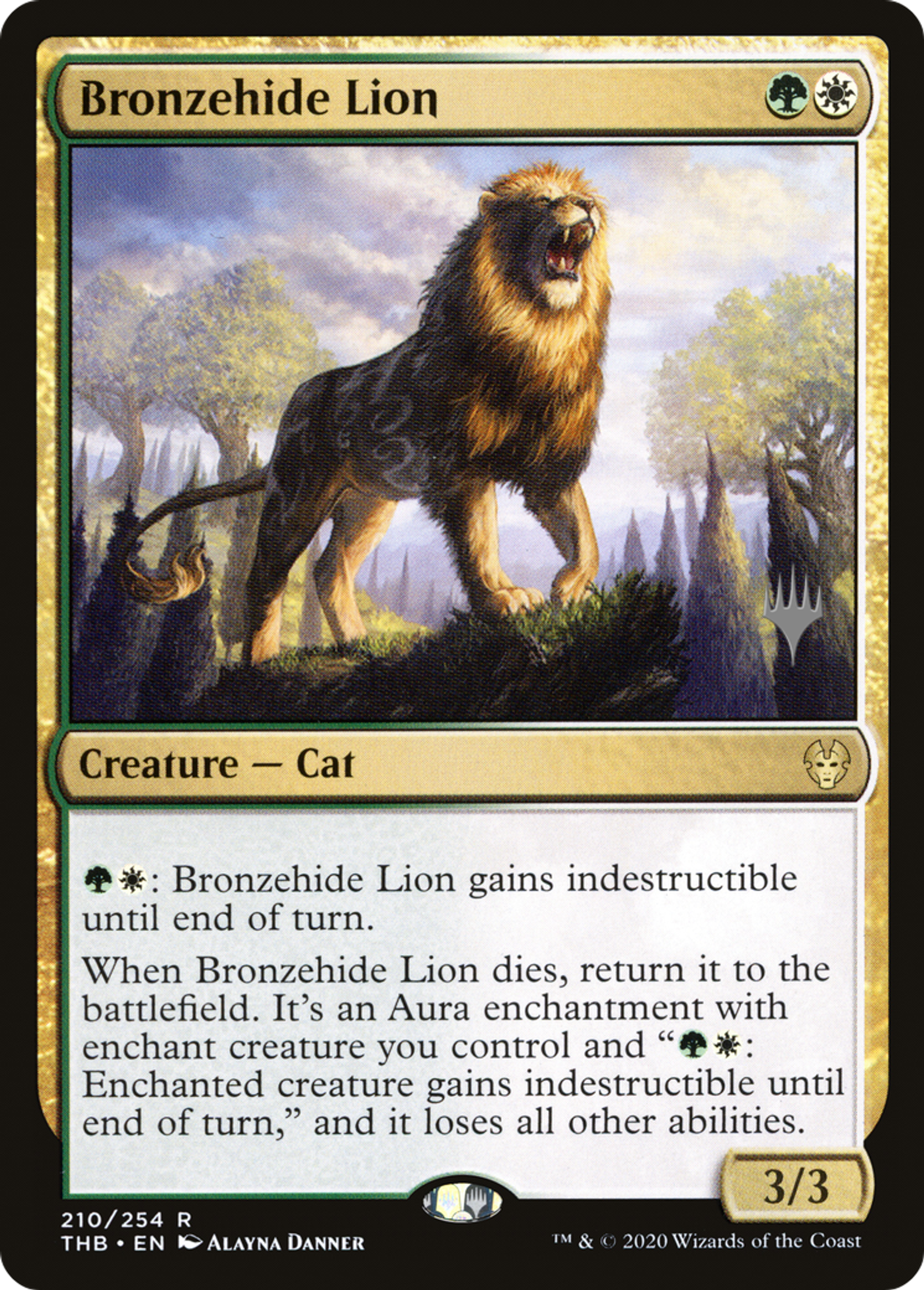 Bronzehide Lion — Theros Beyond Death Promos — Magic: The Gathering