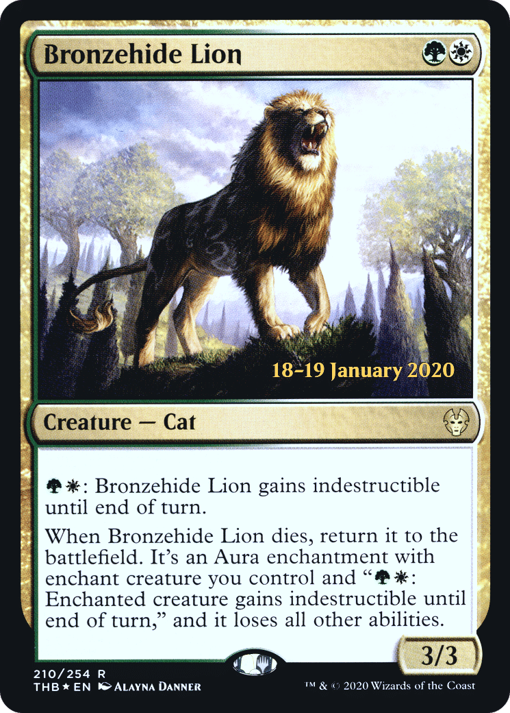 Bronzehide Lion — Theros Beyond Death Promos — Magic: The Gathering