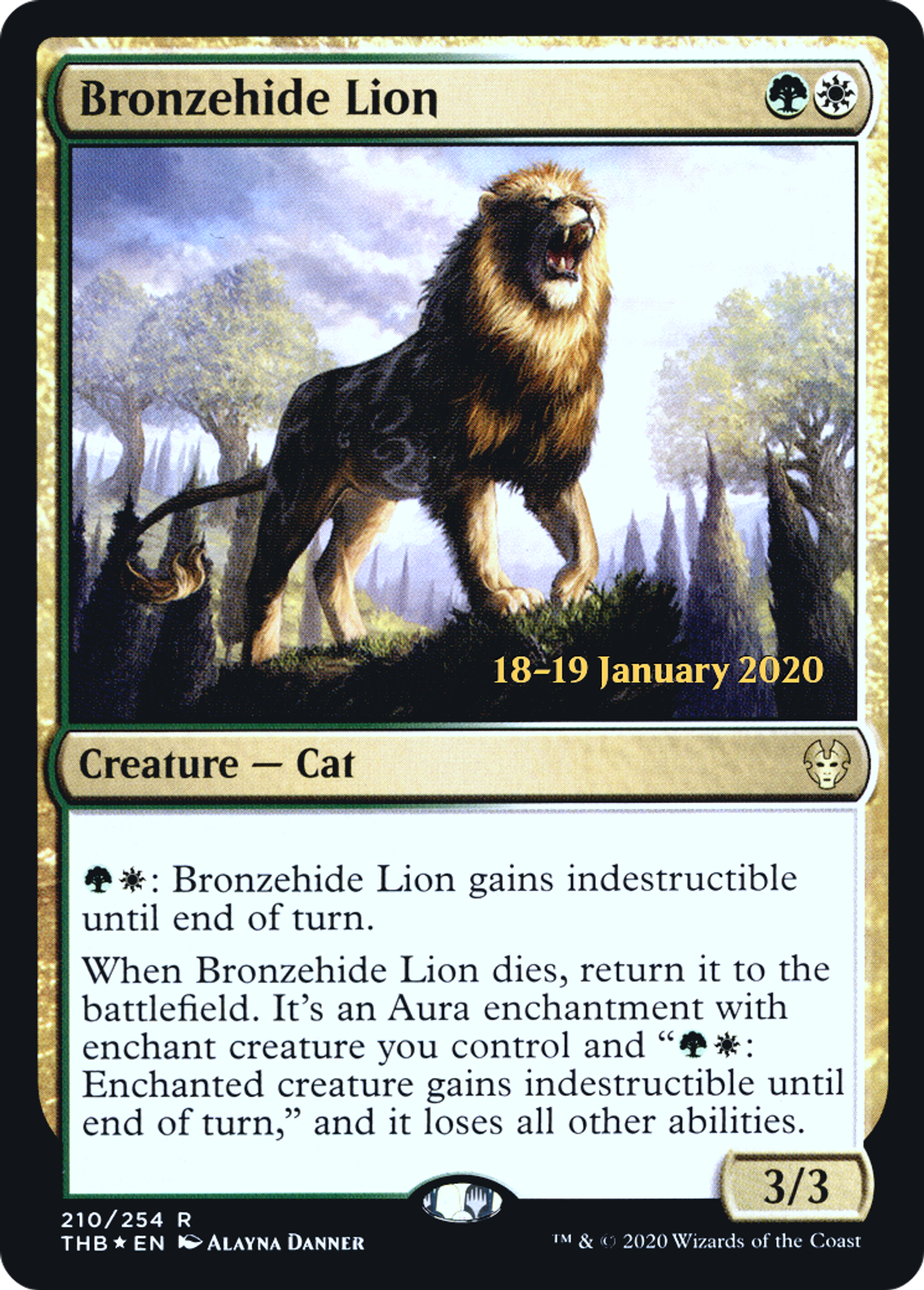 Bronzehide Lion — Theros Beyond Death Promos — Magic: The Gathering