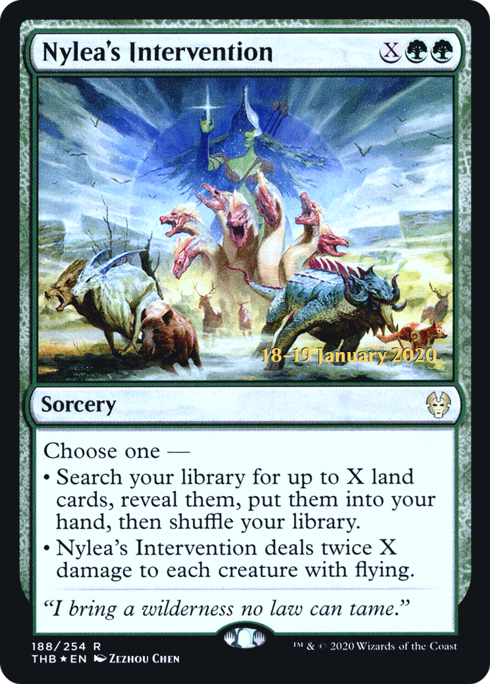 Nylea's Intervention — Theros Beyond Death Promos — Magic: The Gathering