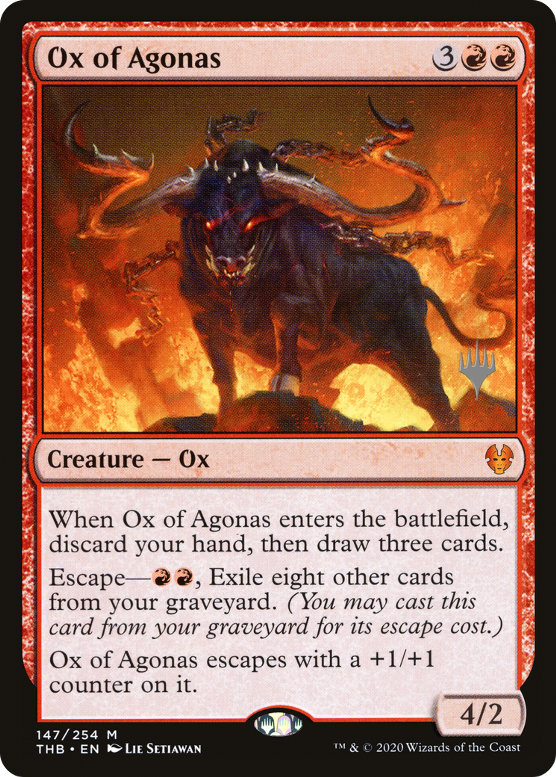 Ox of Agonas — Theros Beyond Death Promos — Magic: The Gathering