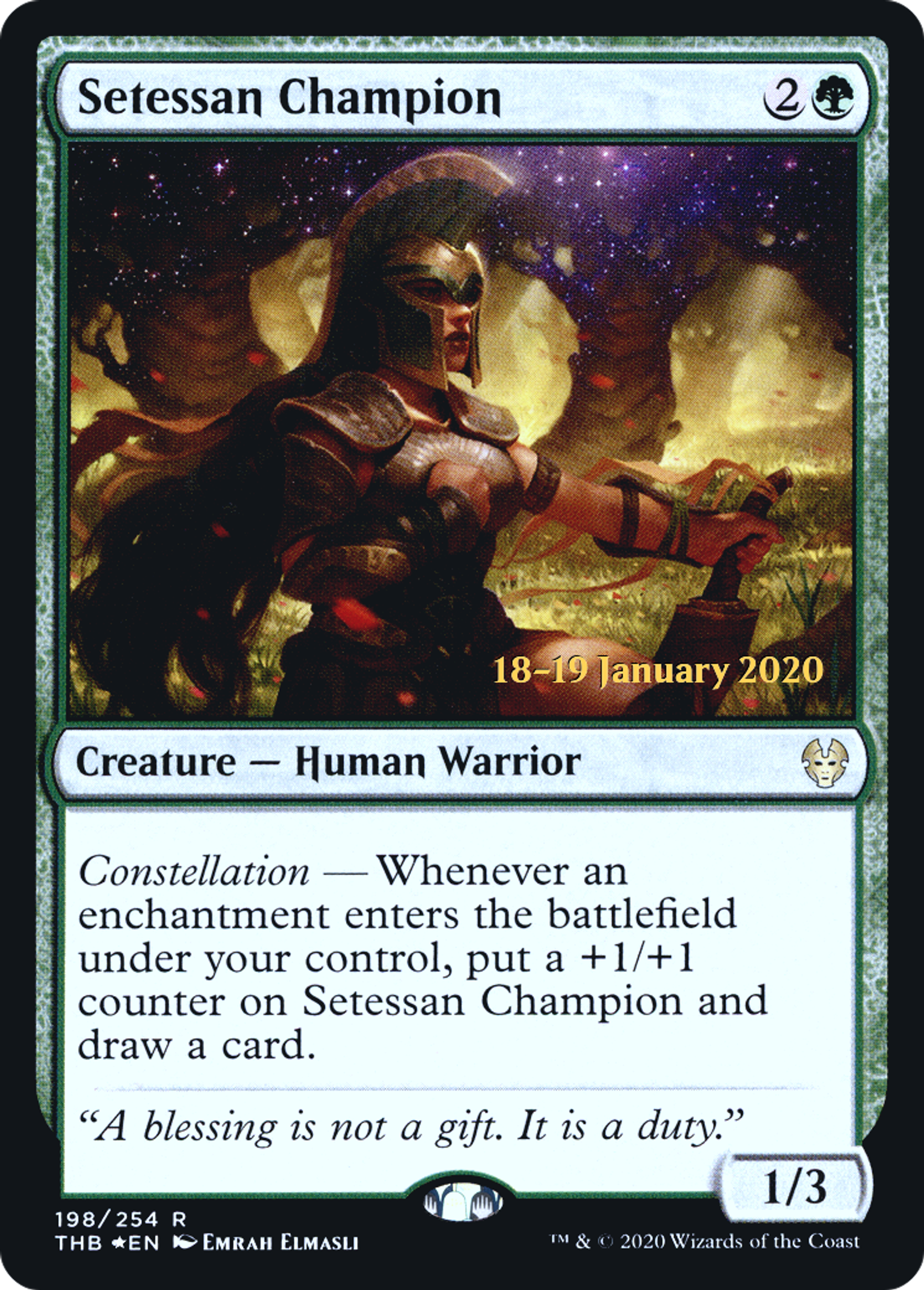 Setessan Champion — Theros Beyond Death Promos — Magic: The Gathering