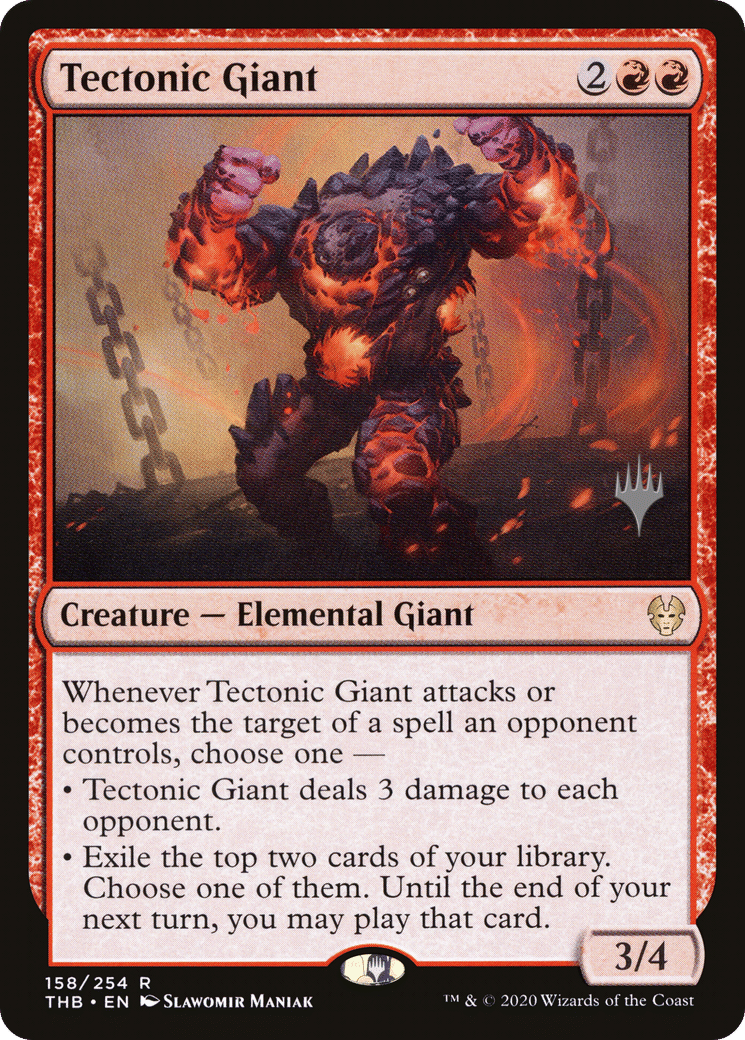 Tectonic Giant — Theros Beyond Death Promos — Magic: The Gathering