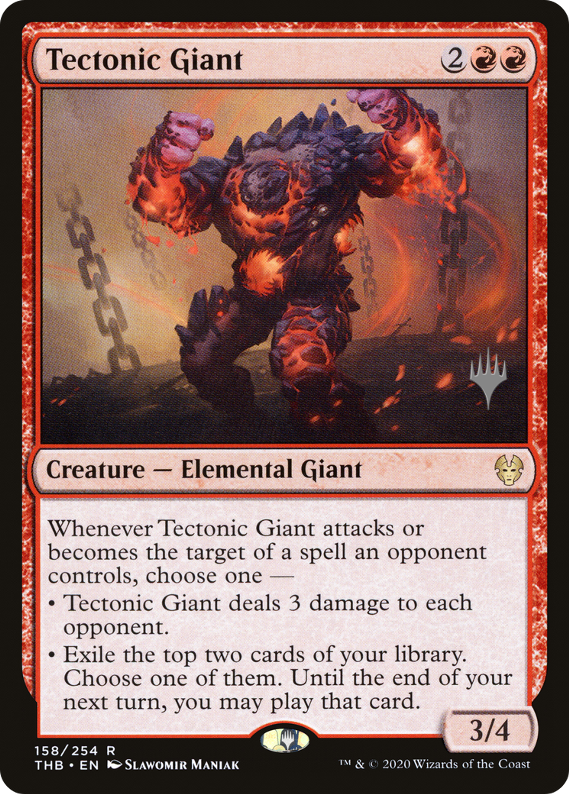 Tectonic Giant — Theros Beyond Death Promos — Magic: The Gathering