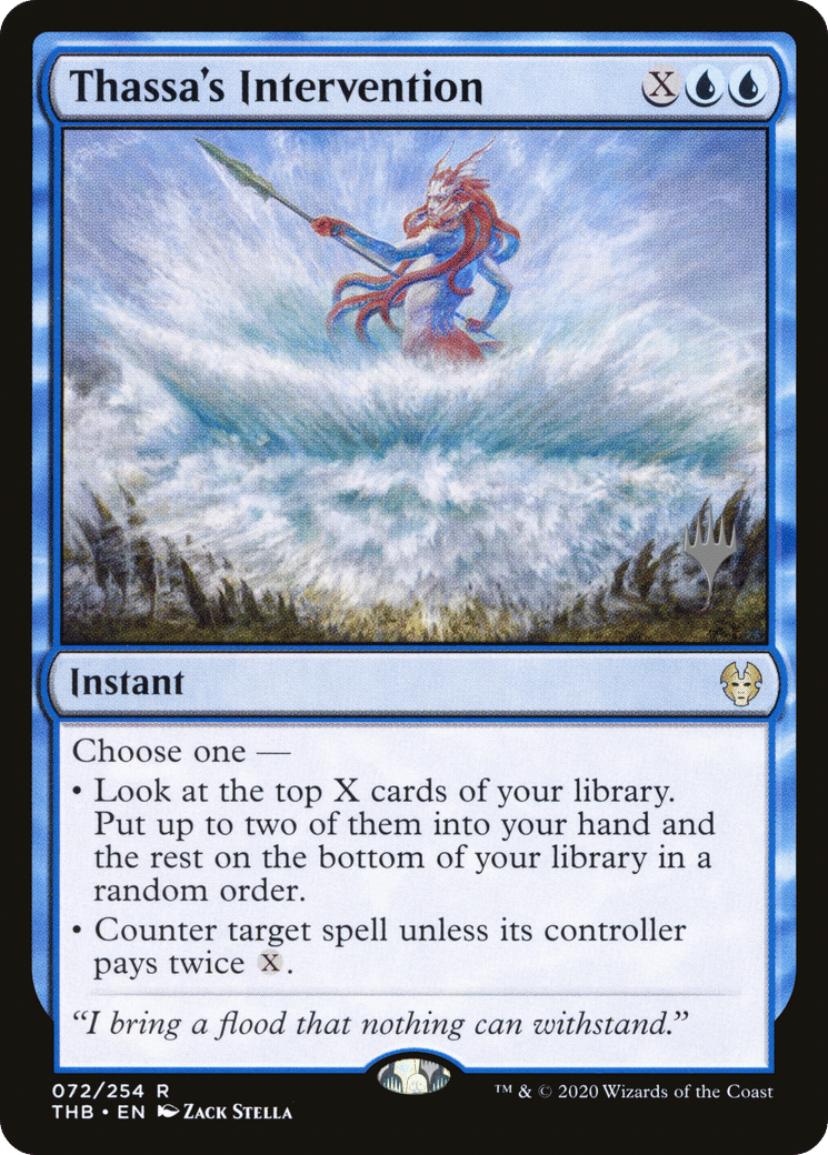 Thassa's Intervention — Theros Beyond Death Promos — Magic: The Gathering