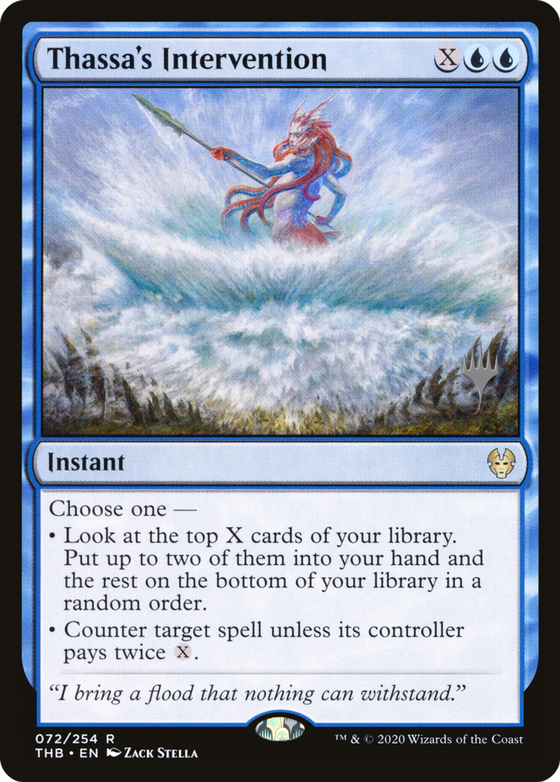 Thassa's Intervention — Theros Beyond Death Promos — Magic: The Gathering