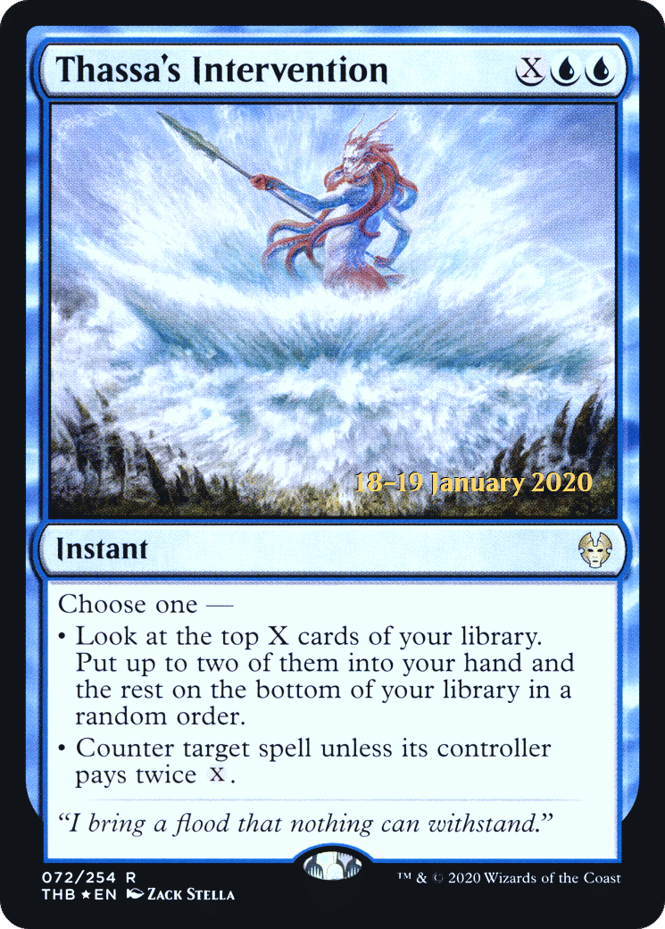 Thassa's Intervention — Theros Beyond Death Promos — Magic: The Gathering