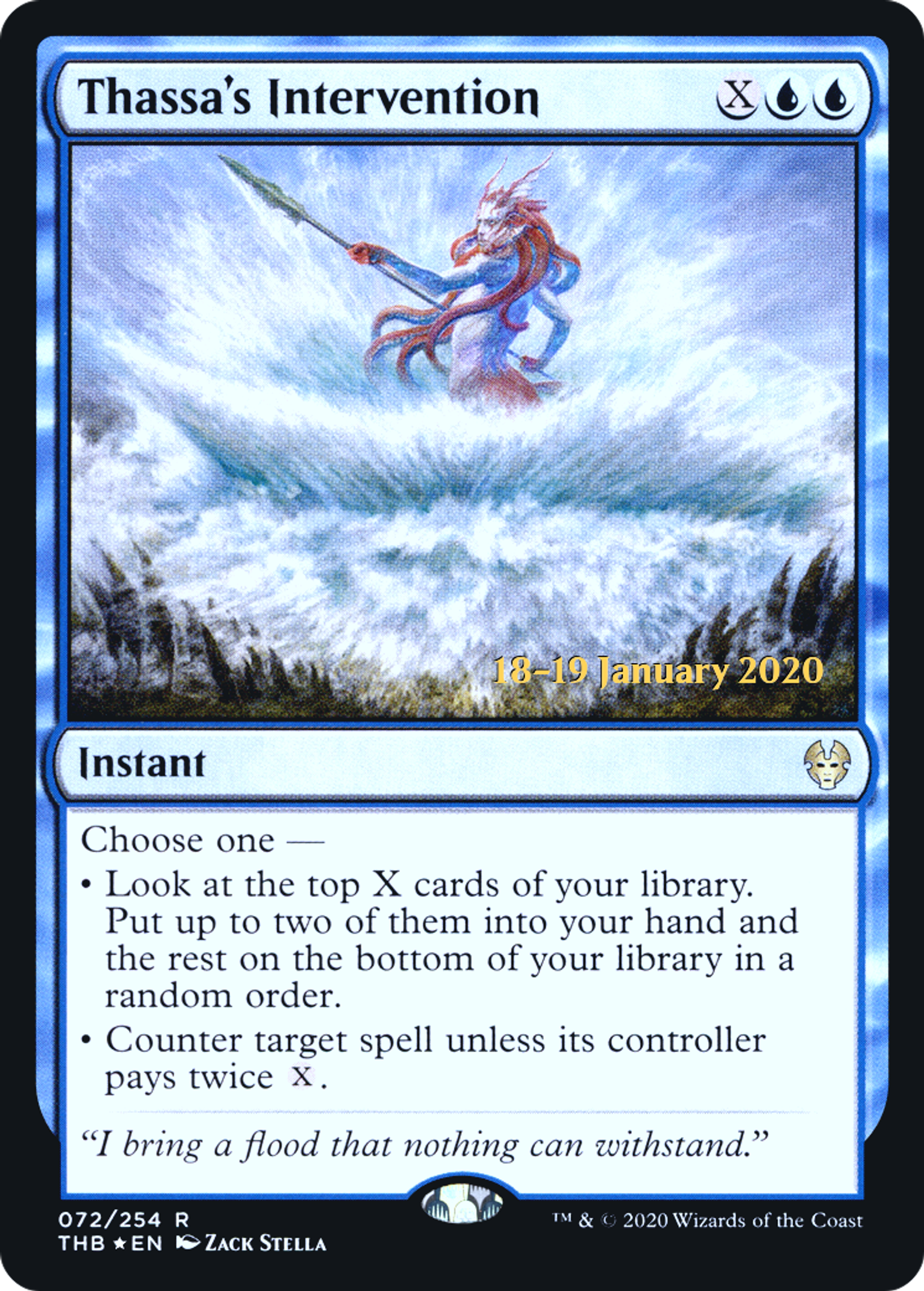 Thassa's Intervention — Theros Beyond Death Promos — Magic: The Gathering