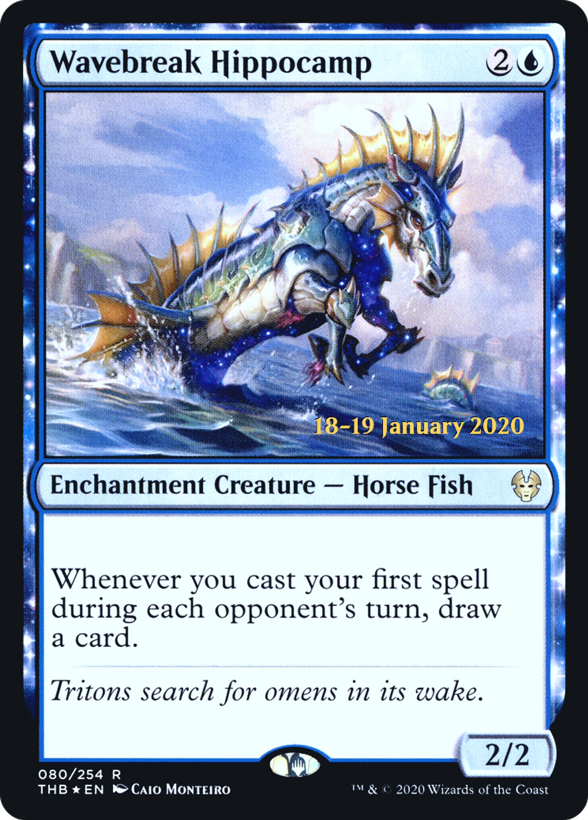 Wavebreak Hippocamp — Theros Beyond Death Promos — Magic: The Gathering
